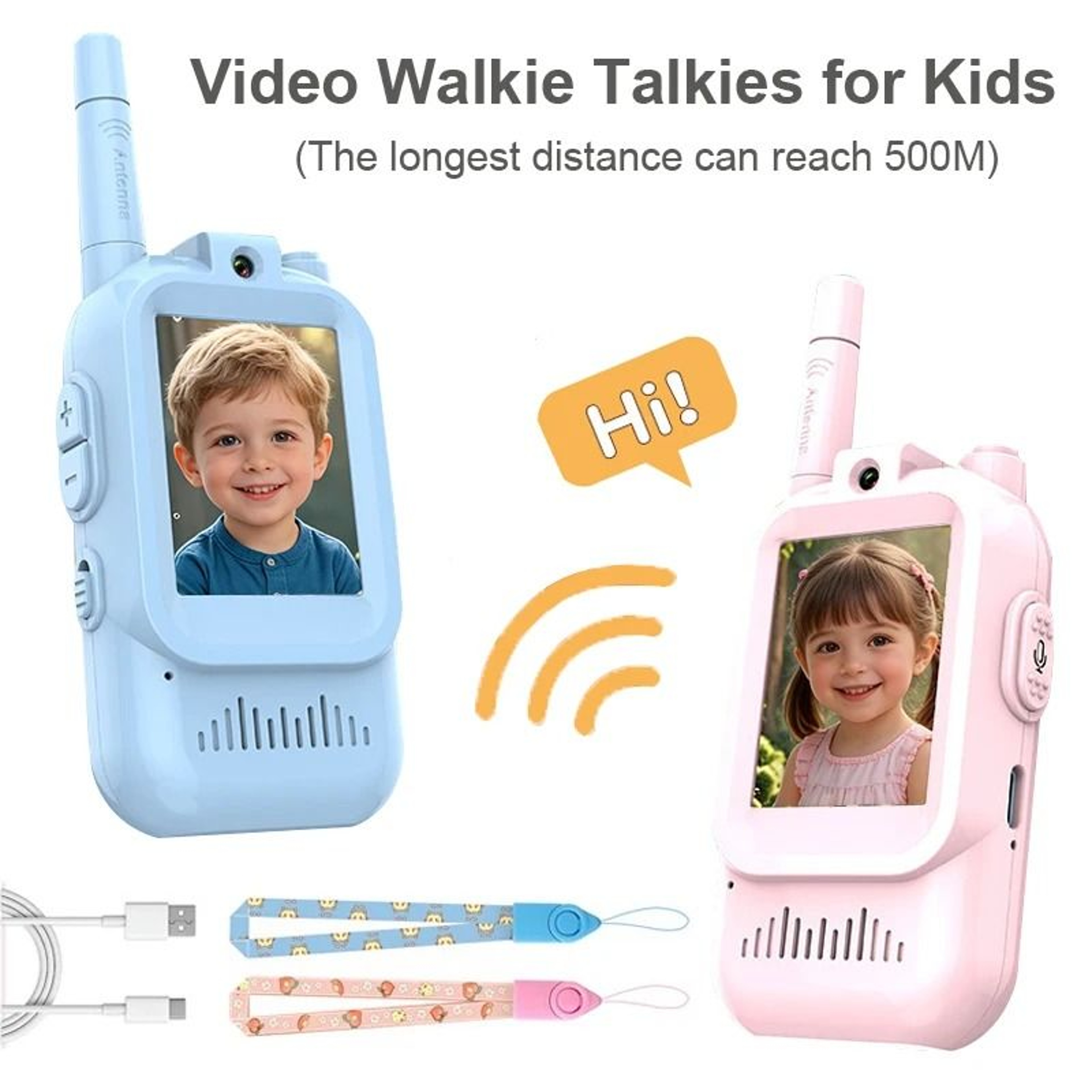 Kids Video Walkie Talkie Set Rechargeable Two Way Communication Toy 0