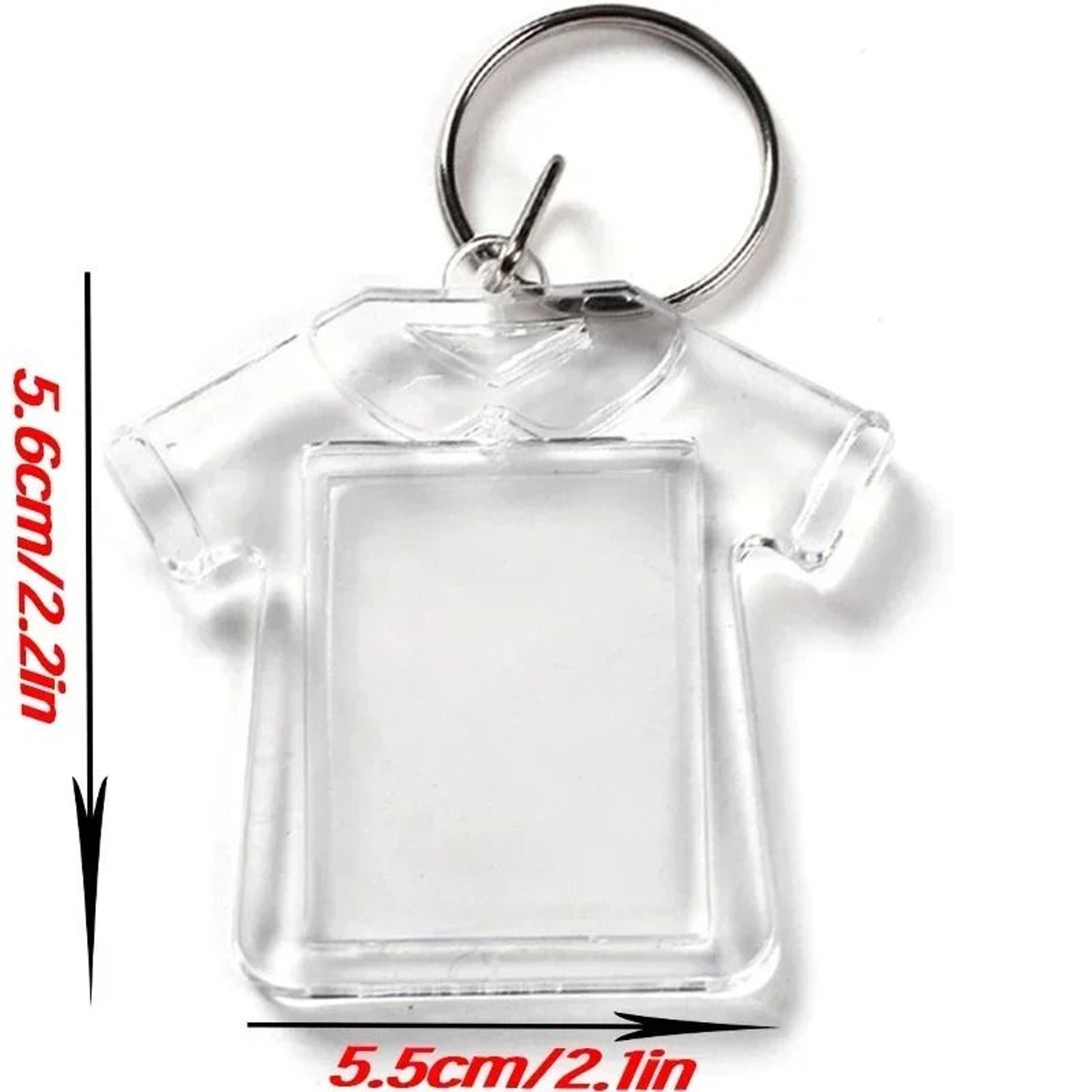 Acrylic Photo Keychain Blank Insert Frame With Tassel Custom Picture Holder 8