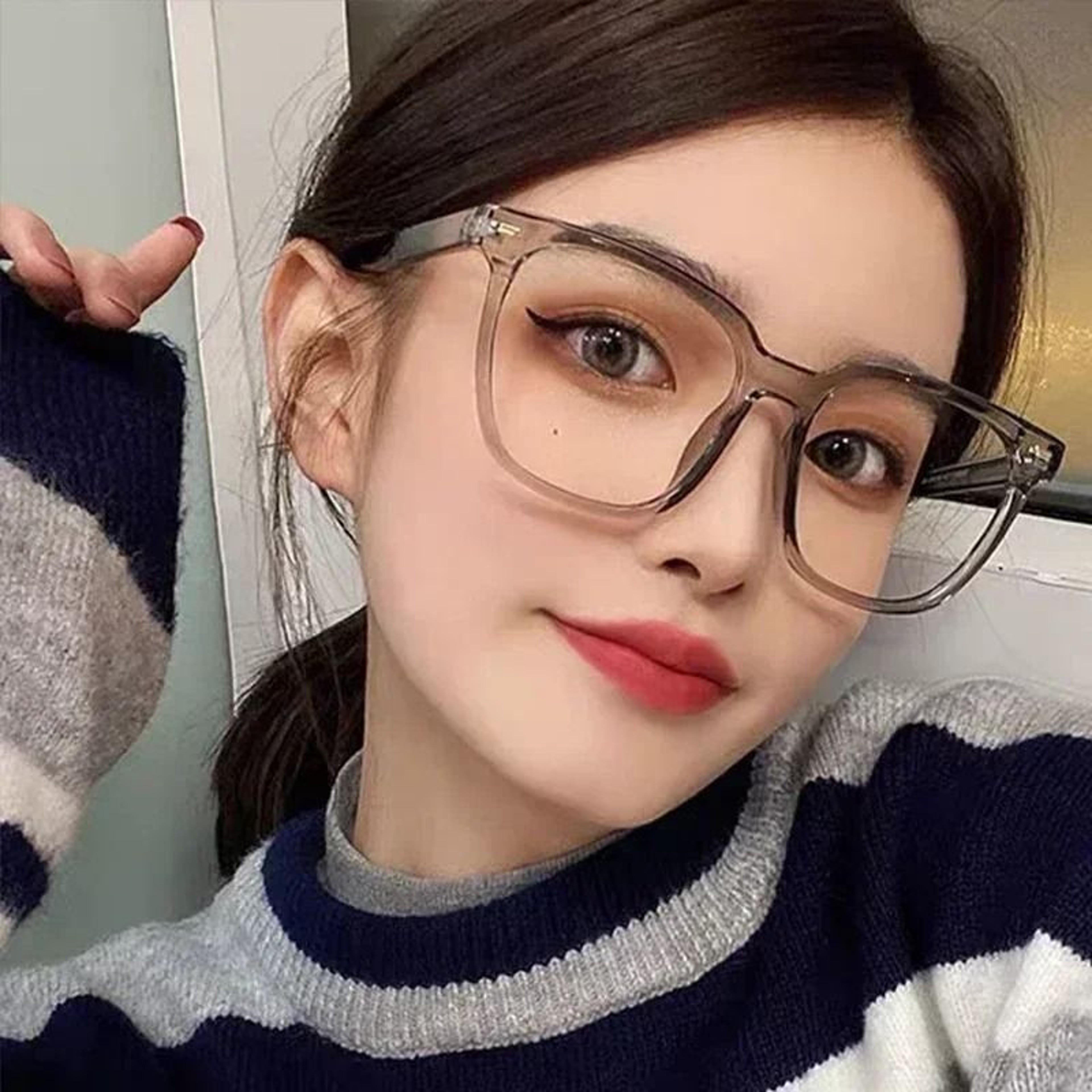 Blue Light Blocking Glasses Square Transparent Frame Eyewear 2