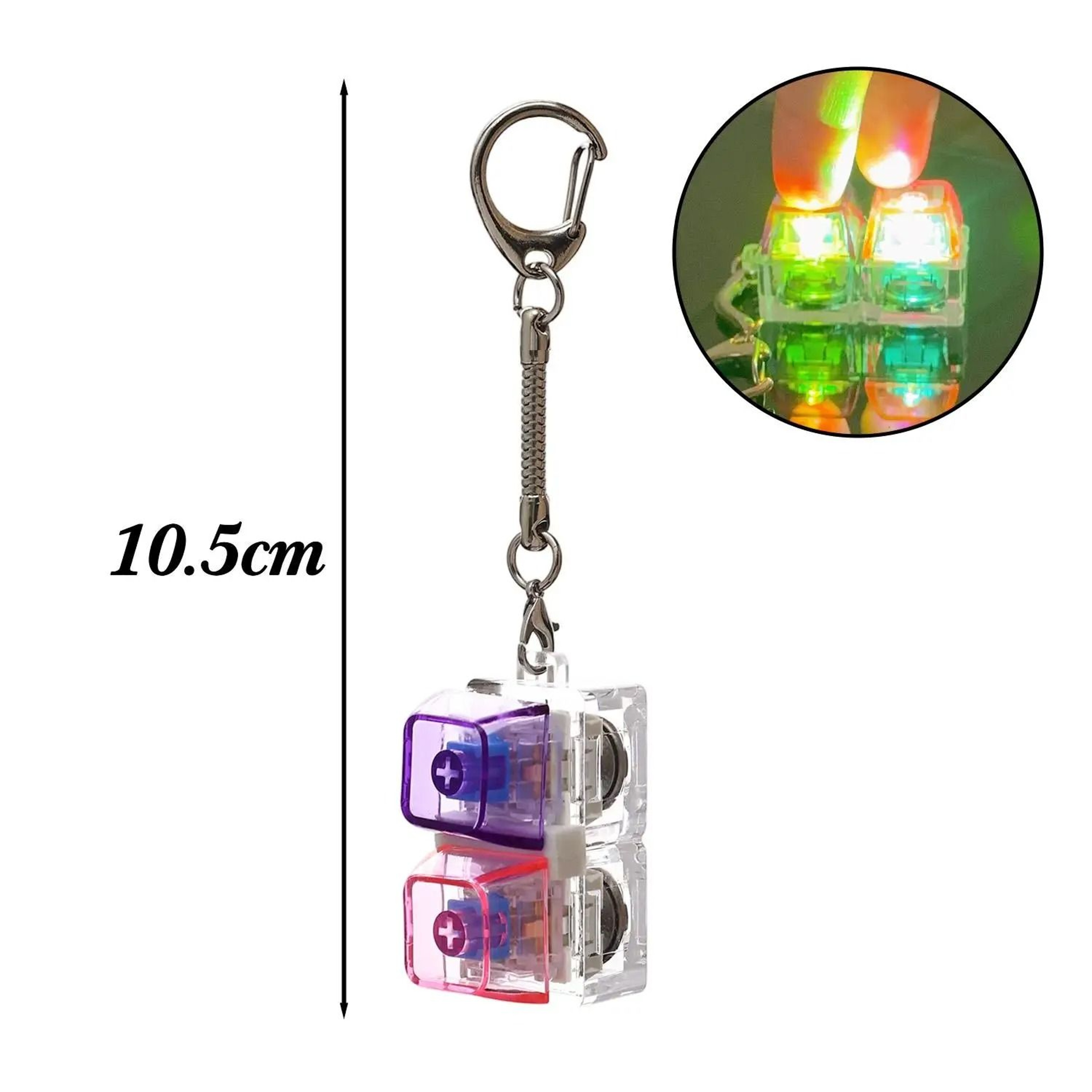 LED Keyboard Clicker Fidget Toy Keychain Stress Relief Desk Gadget 12
