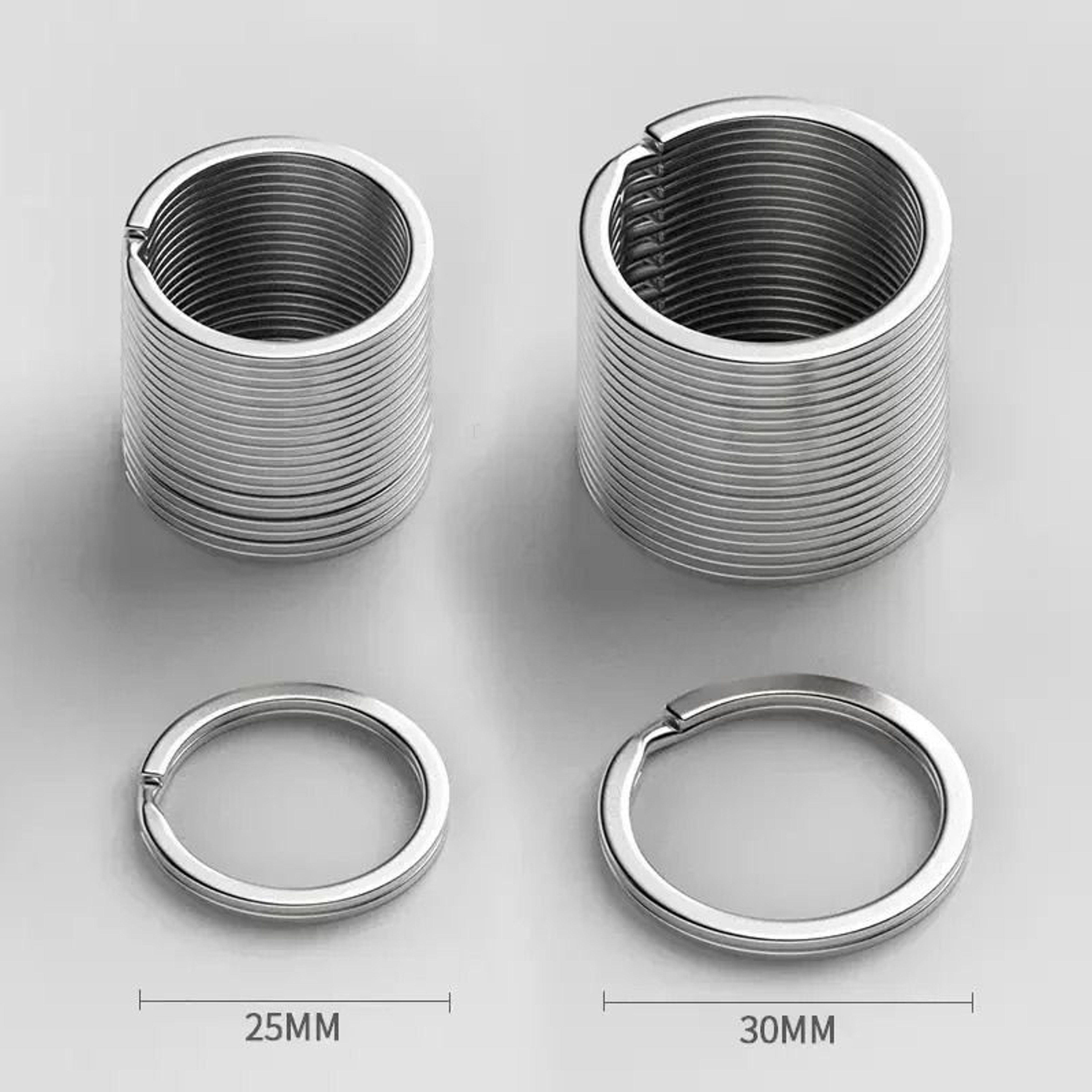 Stainless Steel Split Key Rings For DIY Keychains Jewelry And Craft Projects 5