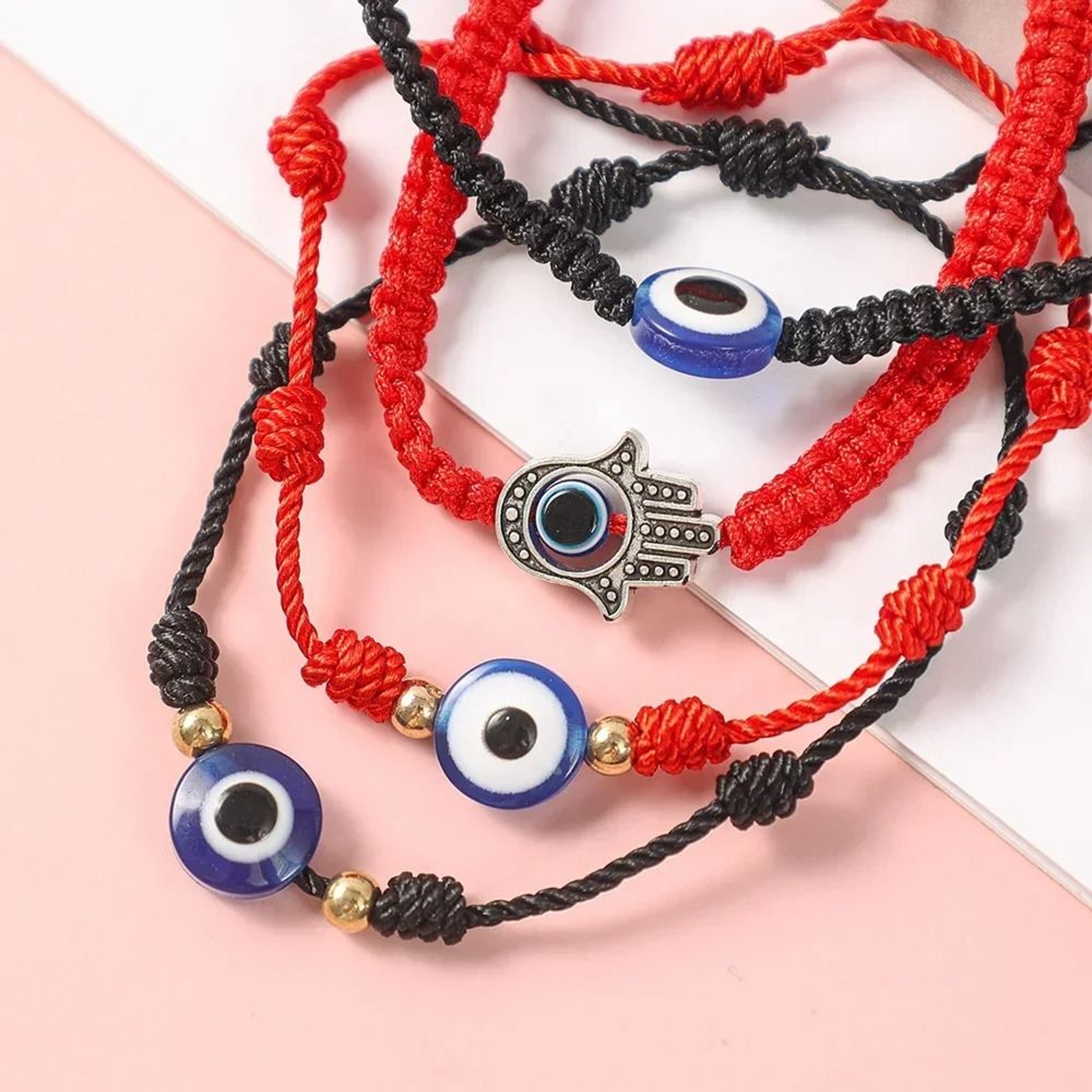 Lucky Red String Evil Eye Bracelet Handmade Braided Protection Wristband 2