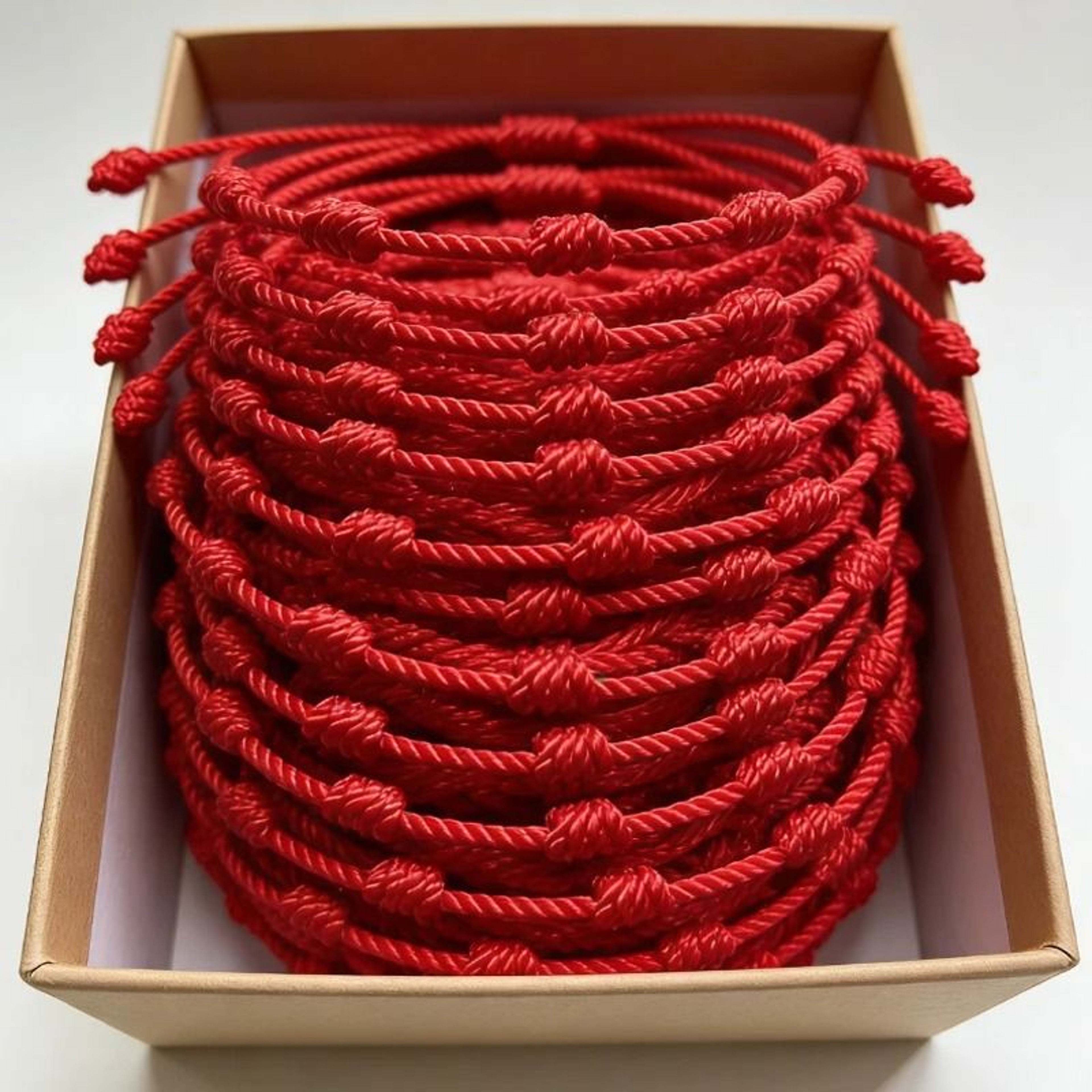 Handmade Tibetan Red String Bracelet Lucky Braided Rope Matching Wristband 0