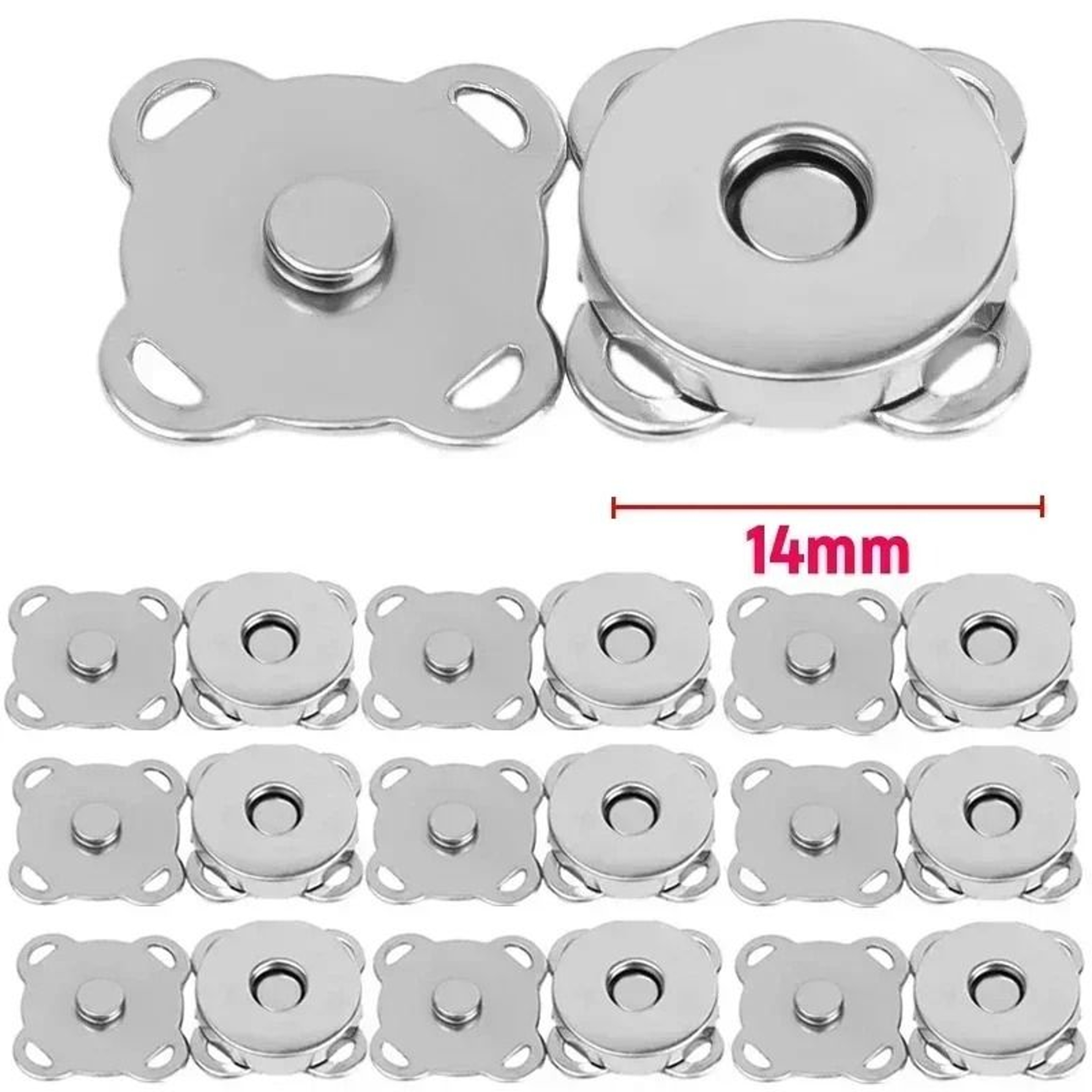 Magnetic Snap Fasteners For Handbags Wallets Purses And DIY Craft Projects 12