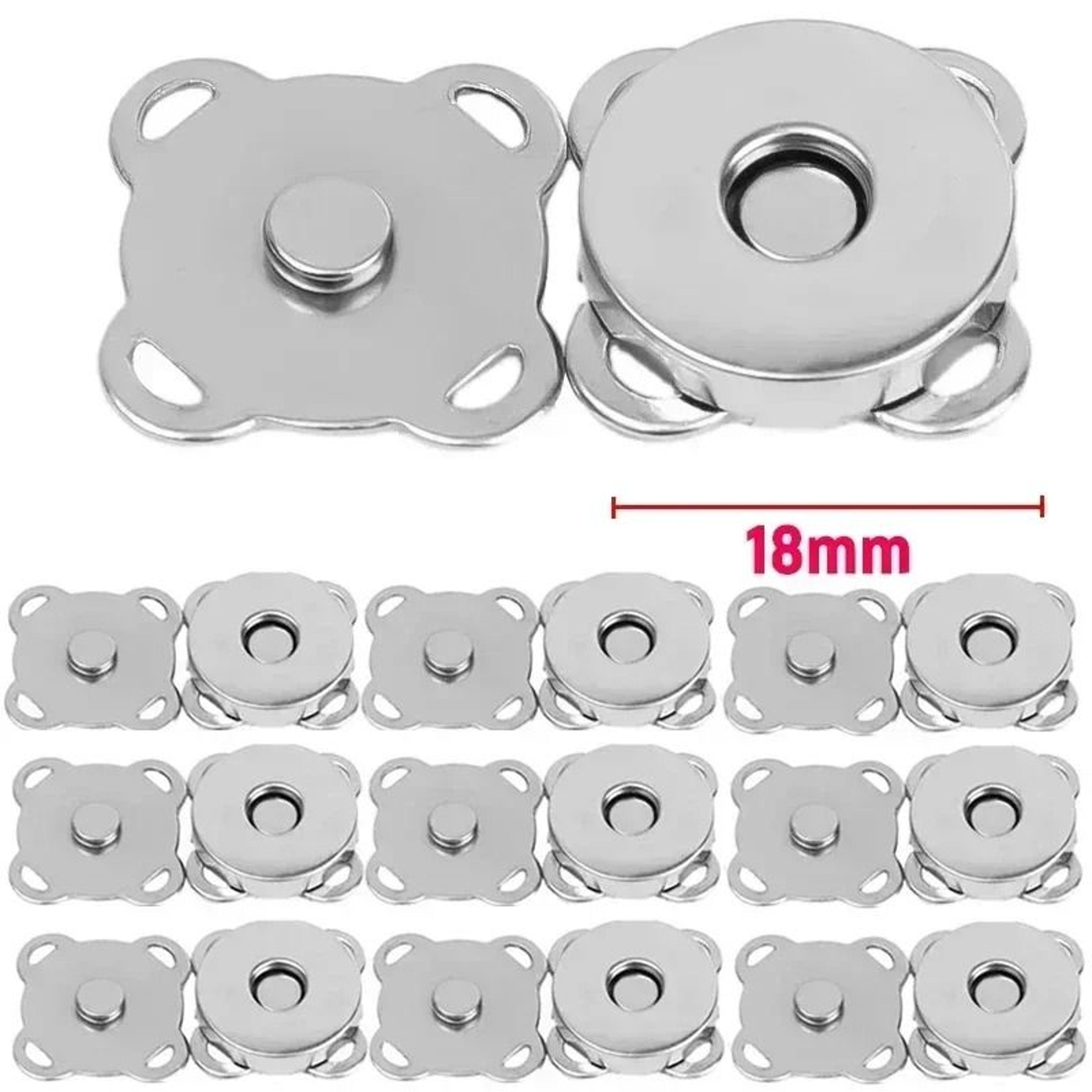 Magnetic Snap Fasteners For Handbags Wallets Purses And DIY Craft Projects 13