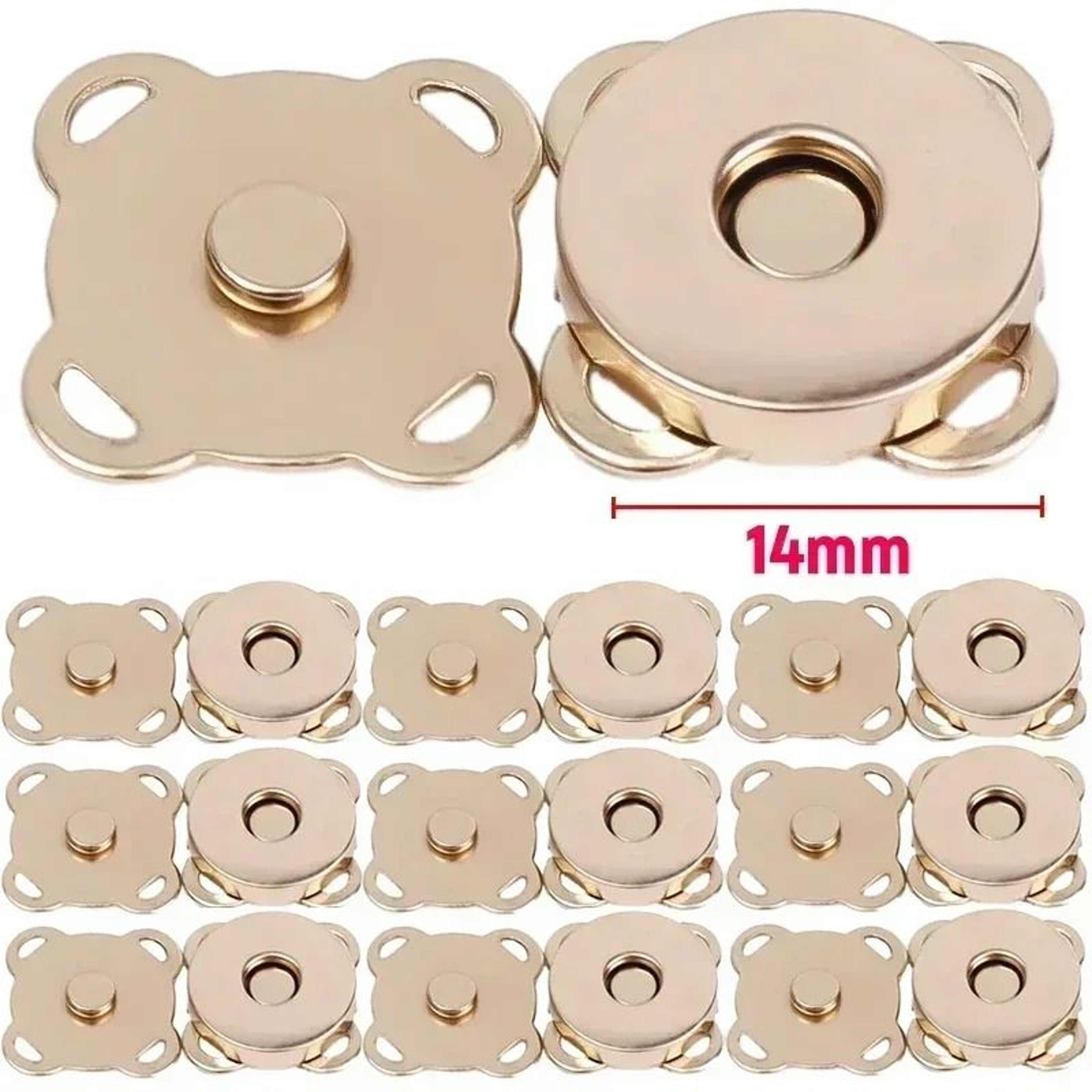 Magnetic Snap Fasteners For Handbags Wallets Purses And DIY Craft Projects 14