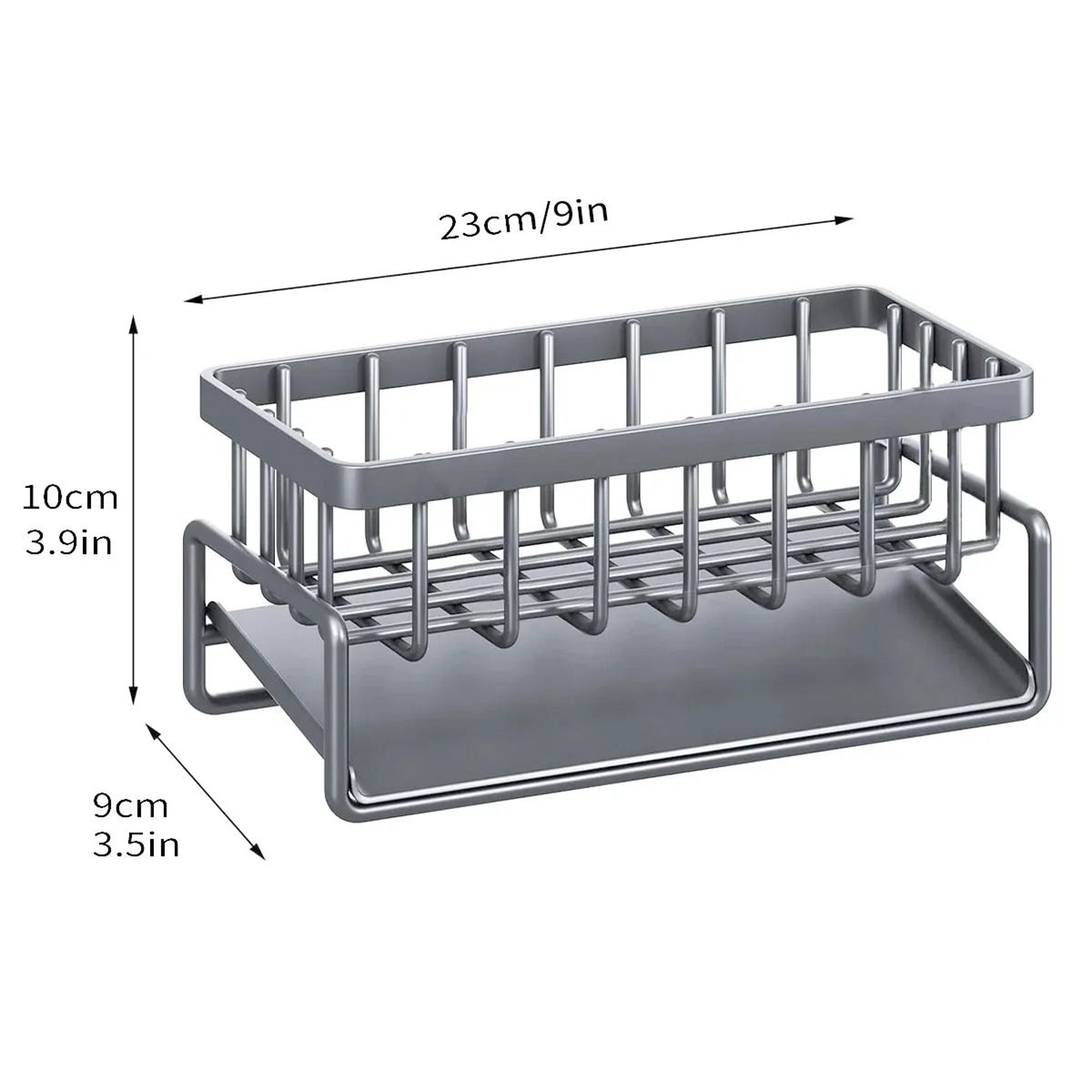 Kitchen Sink Faucet Organizer Rack With Sponge Holder Soap Drainer And Towel Bar 9