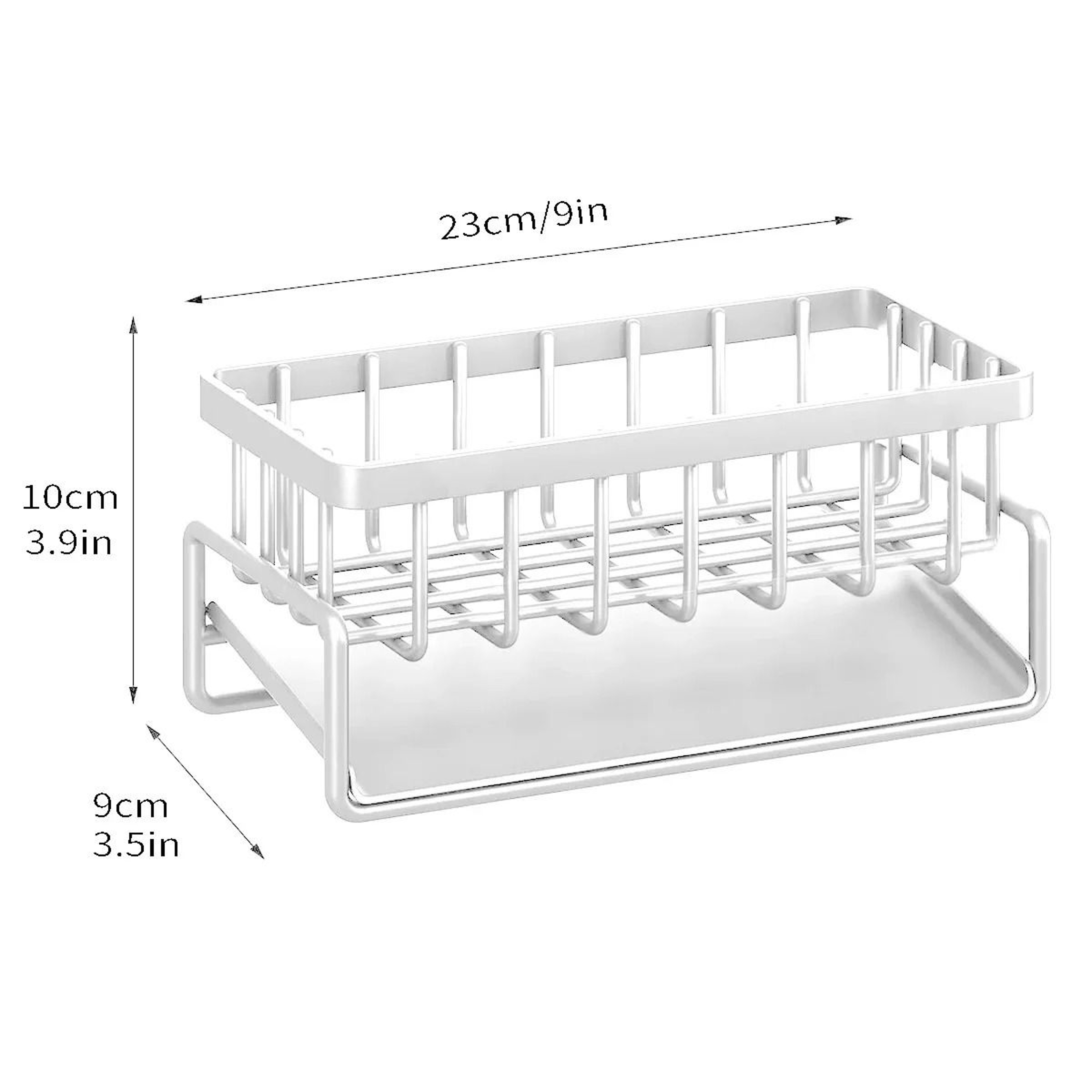 Kitchen Sink Faucet Organizer Rack With Sponge Holder Soap Drainer And Towel Bar 10