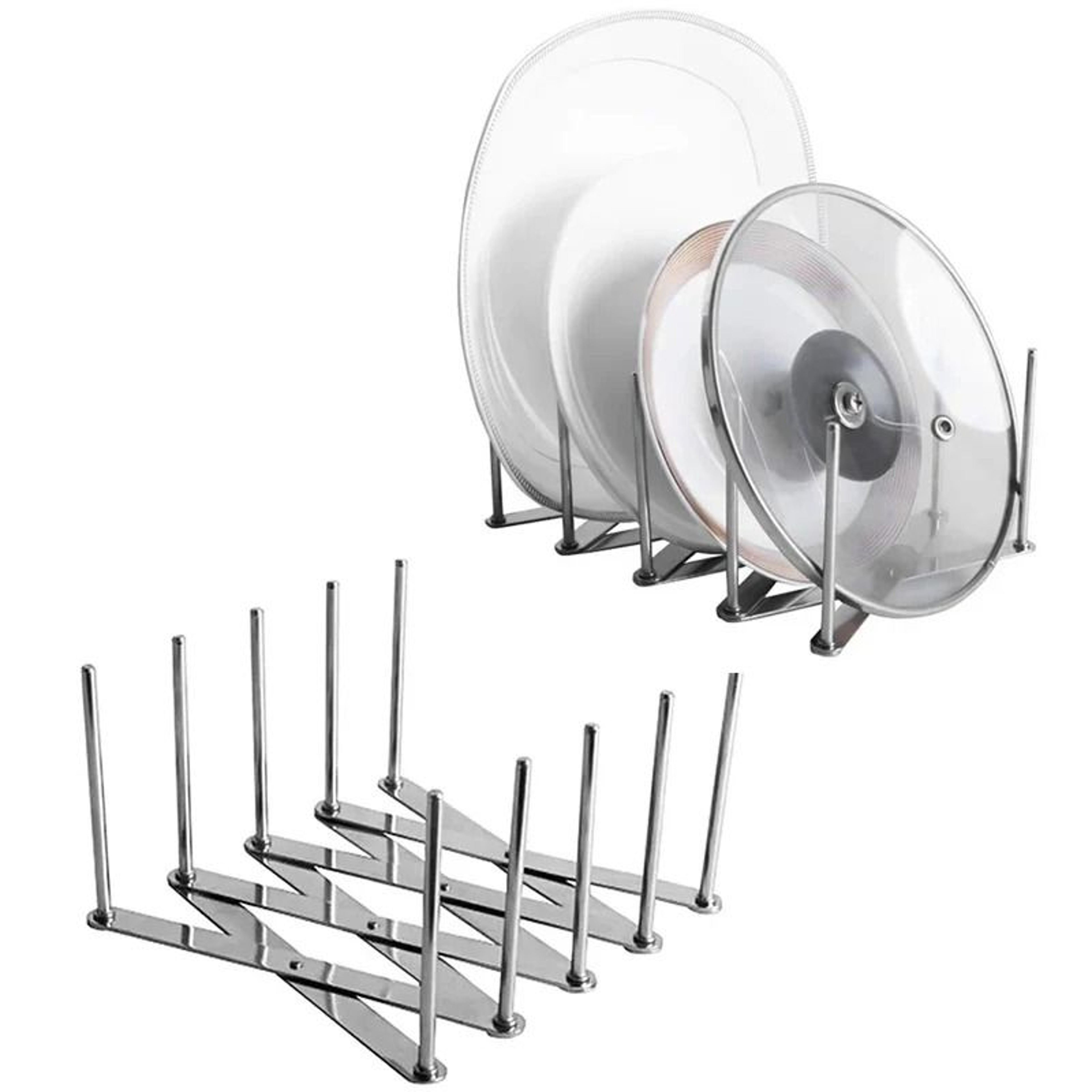 Retractable Pot Lid Holder And Draining Stand For Kitchen Countertop Organization 0