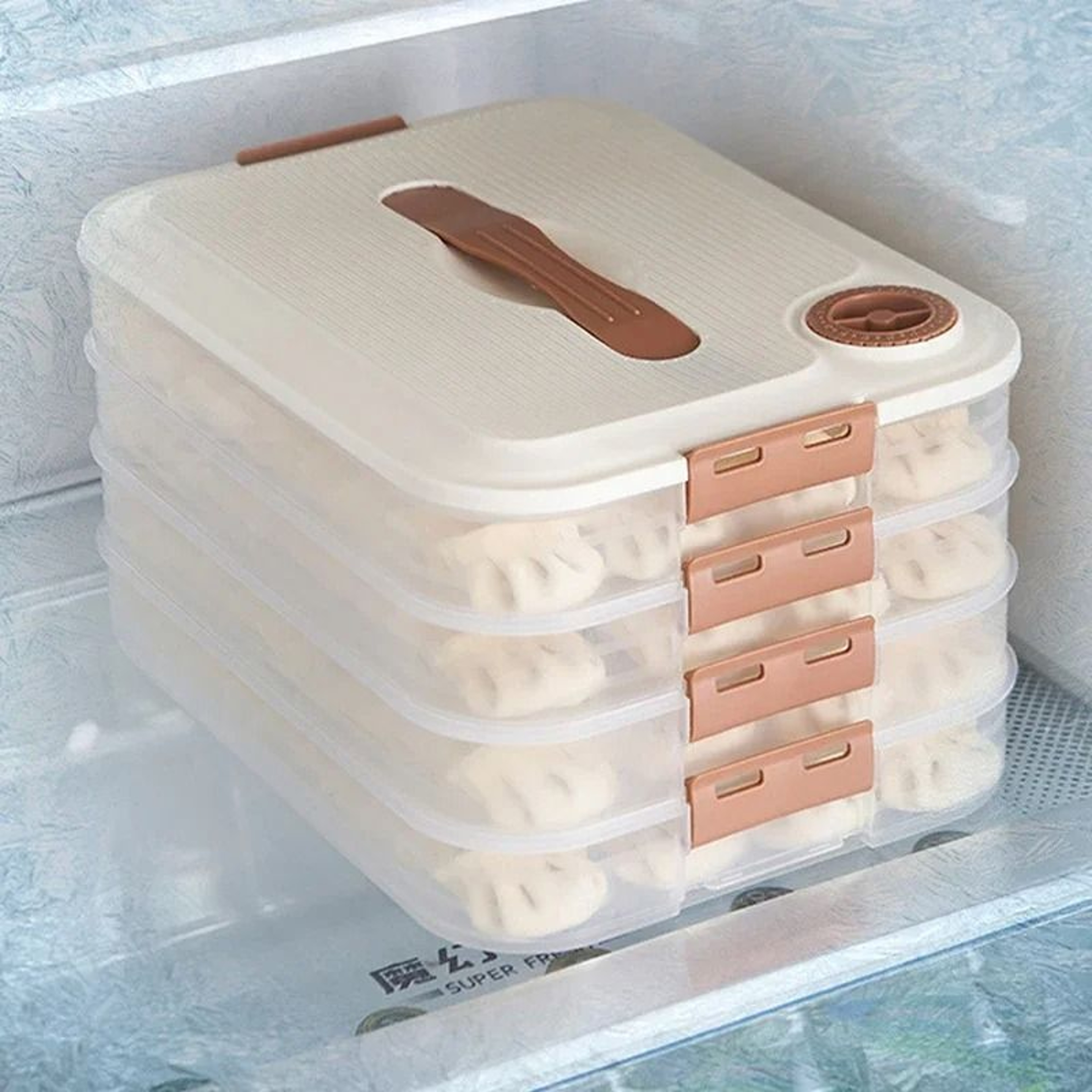 Stackable Dumpling Storage Container For Freezer 0
