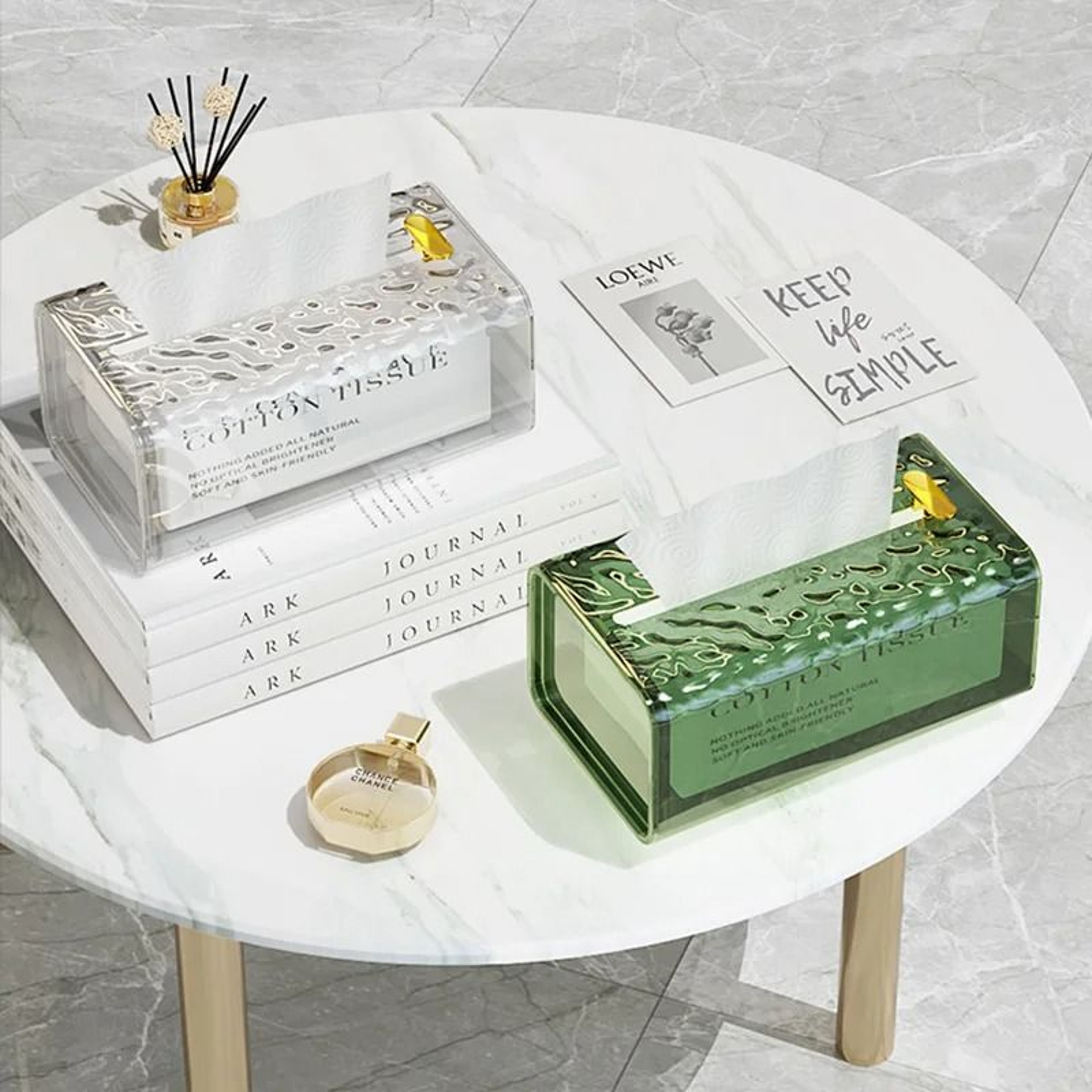 Transparent Tissue Box With Wall Mount Option 2
