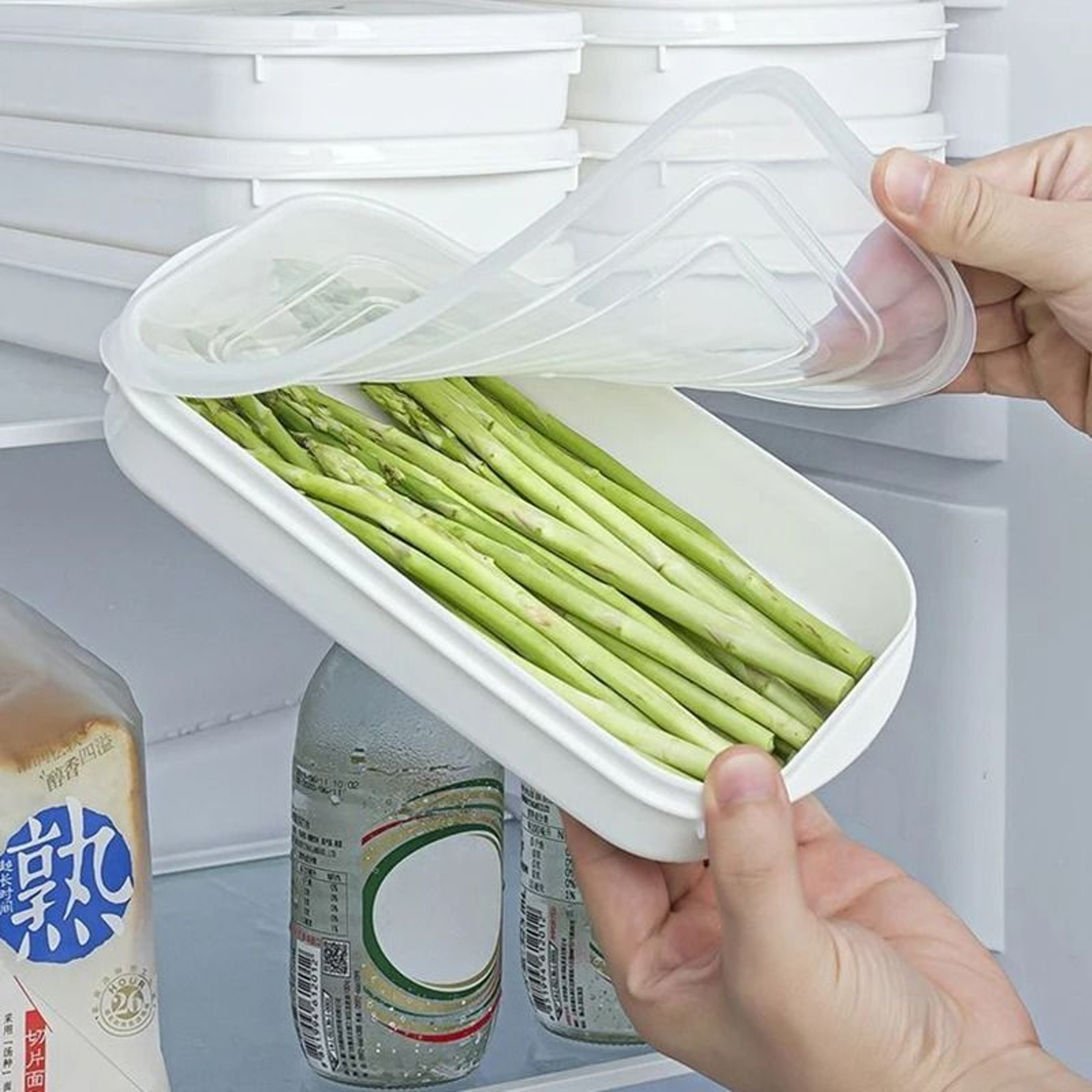 Stackable Food Storage Containers Refrigerator Meal Prep Organizer Set 2