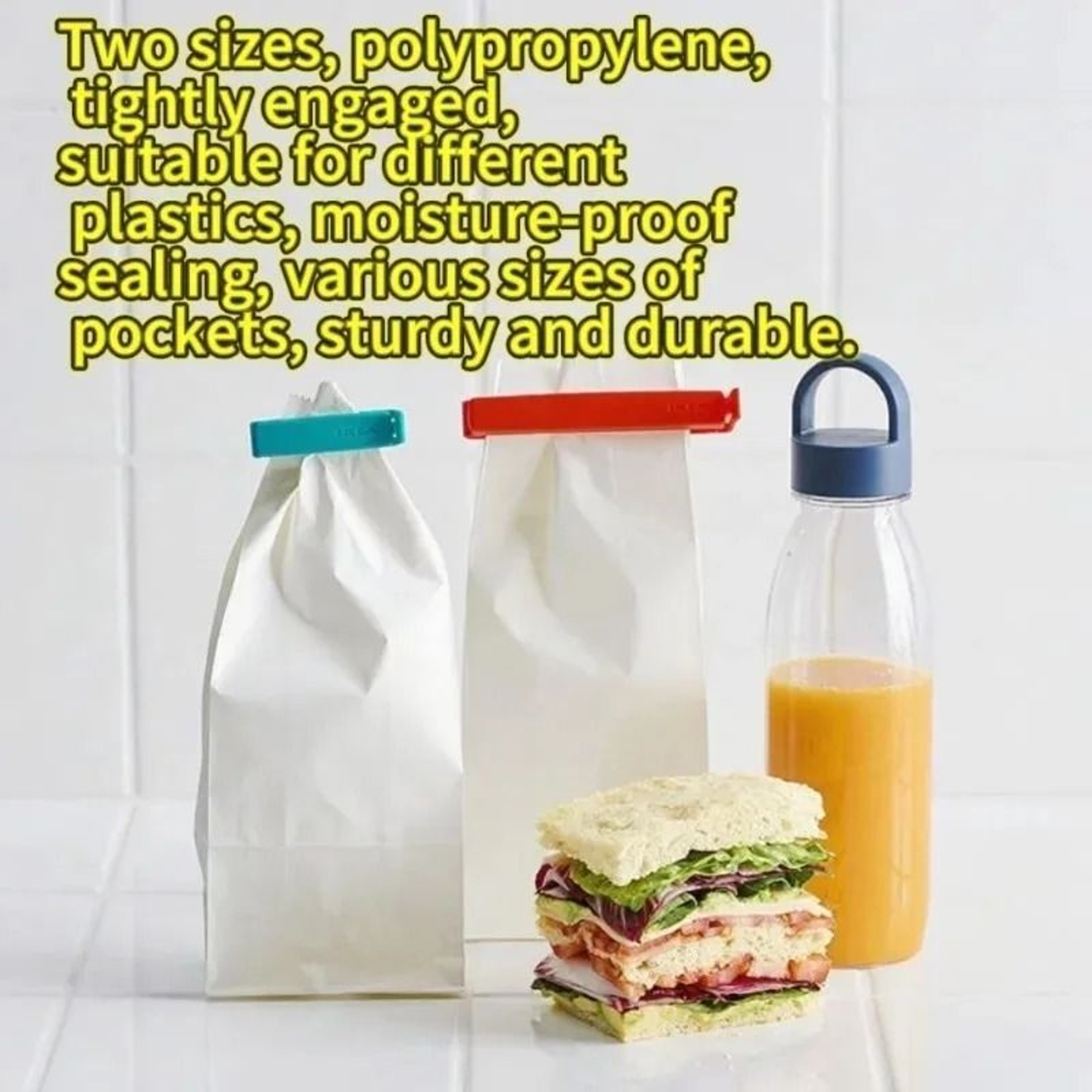 12 Pack Reusable Food Bag Sealing Clips Freshness Lock Kitchen Clamps 3