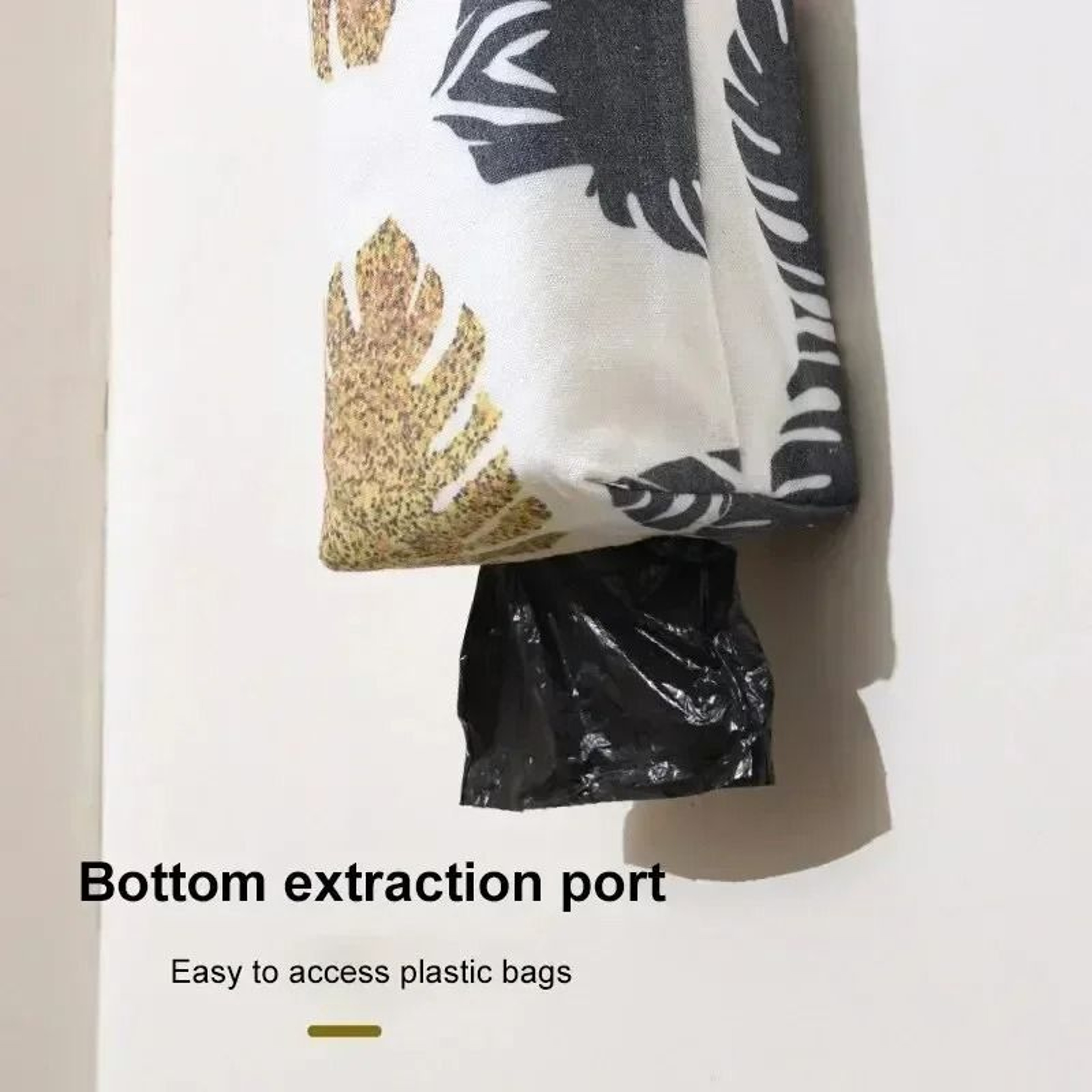 Wall Mounted Plastic Bag Organizer Hanging Grocery Bag Storage Holder 2