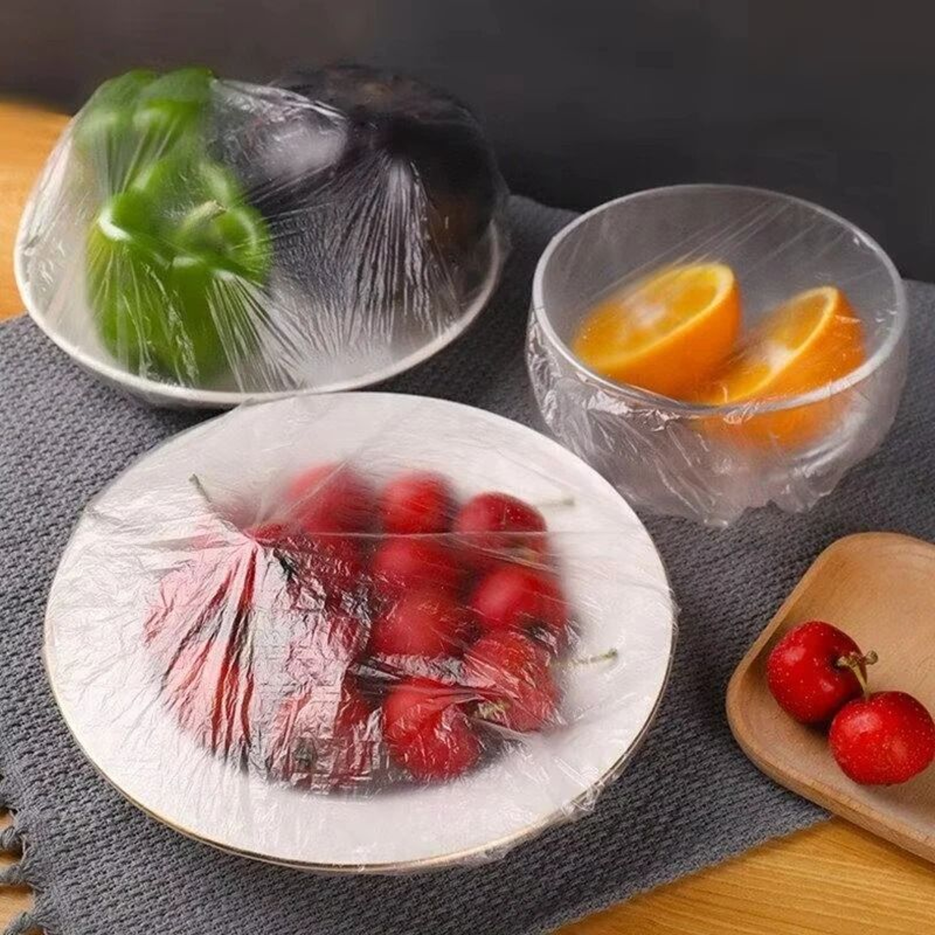 Elastic Food Covers Disposable Fresh Keeping Wraps For Bowls Plates And Produce 2