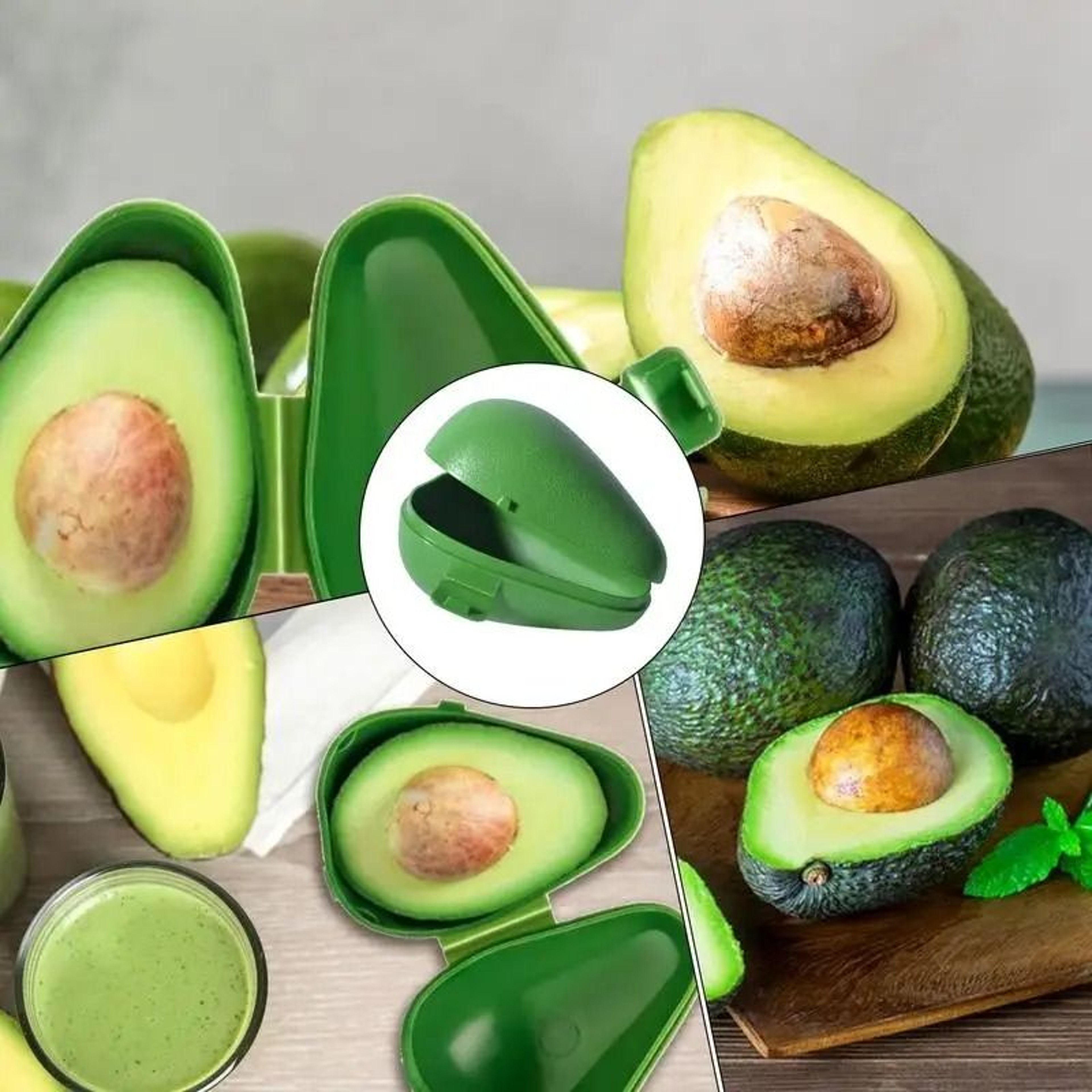 Avocado Saver Storage Container Reusable FreshKeeping Holder For Cut Avocados 2