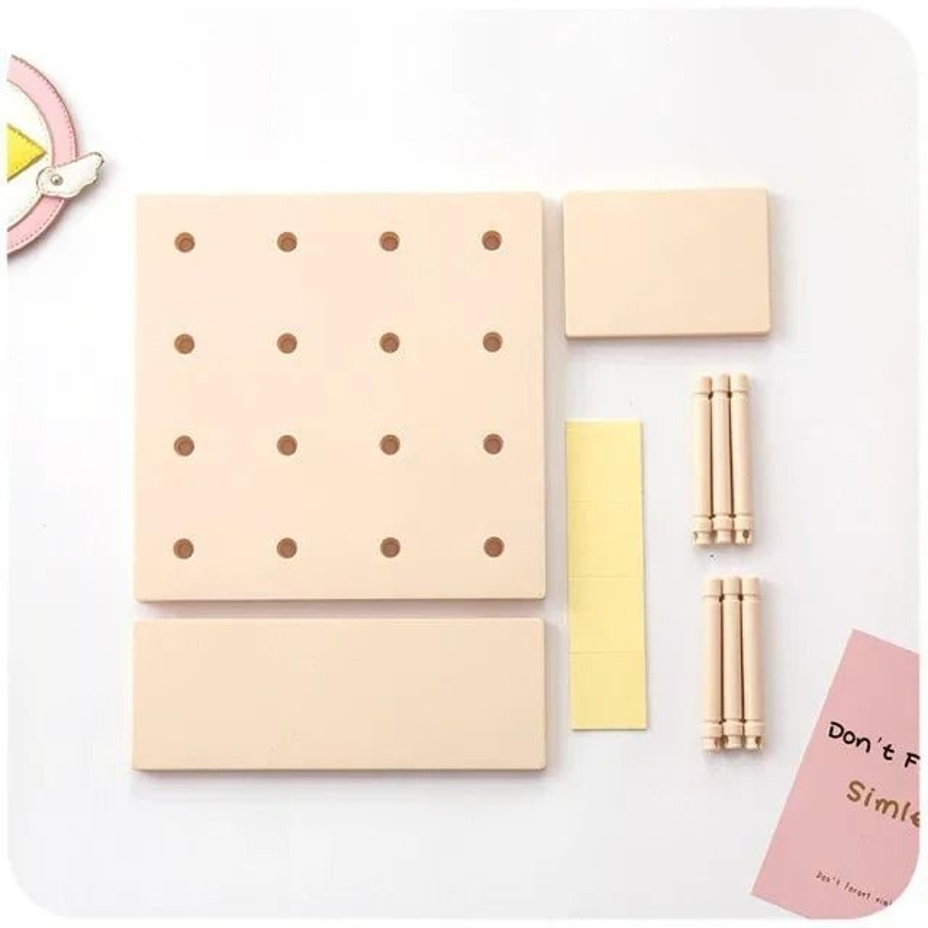 PunchFree Pegboard Wall Organizer Shelf MultiPurpose Storage Rack For Kitchen Bedroom And Living Ro 6