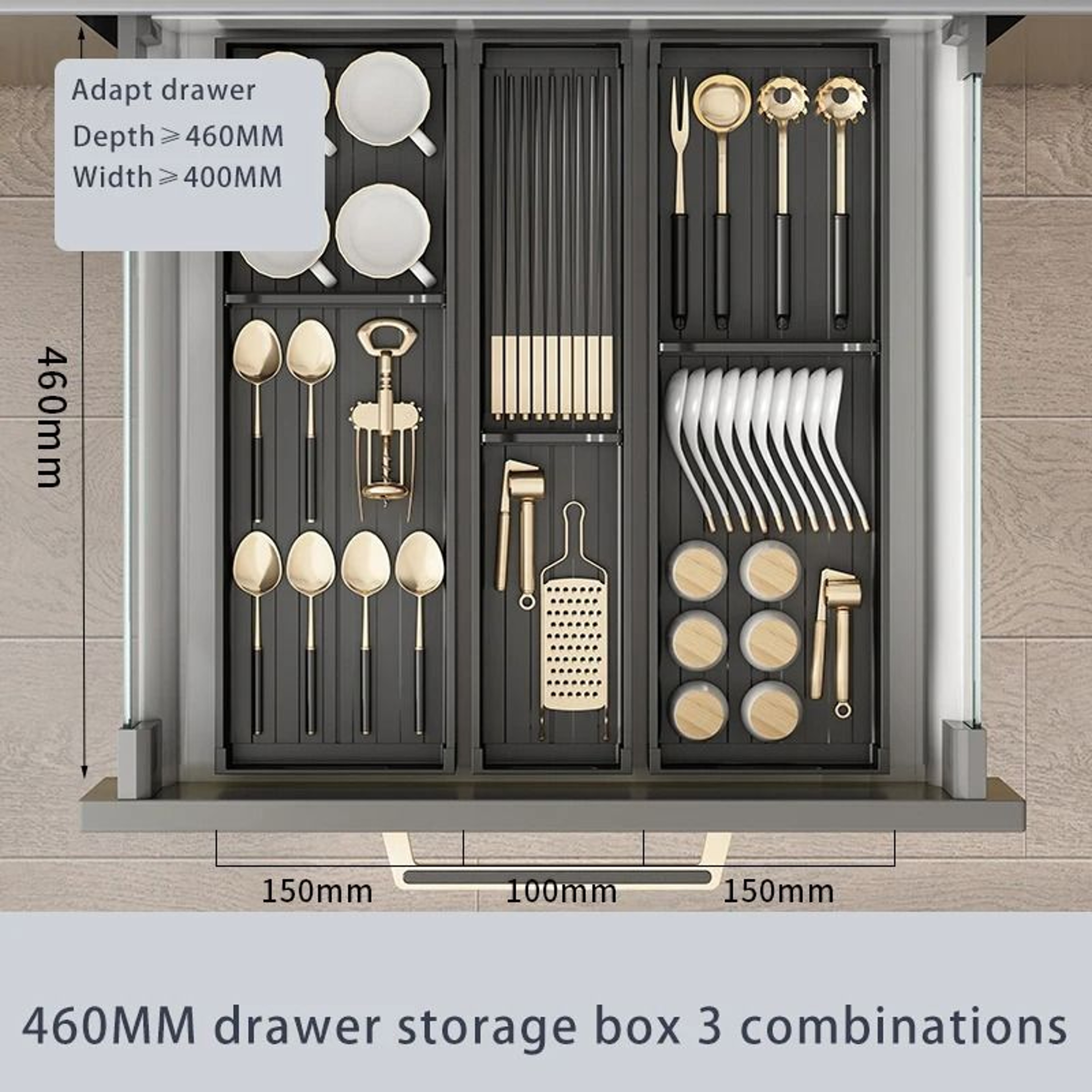 Adjustable Over Sink Dish Drying Rack With Utensil Holder  Under Cabinet Storage 12