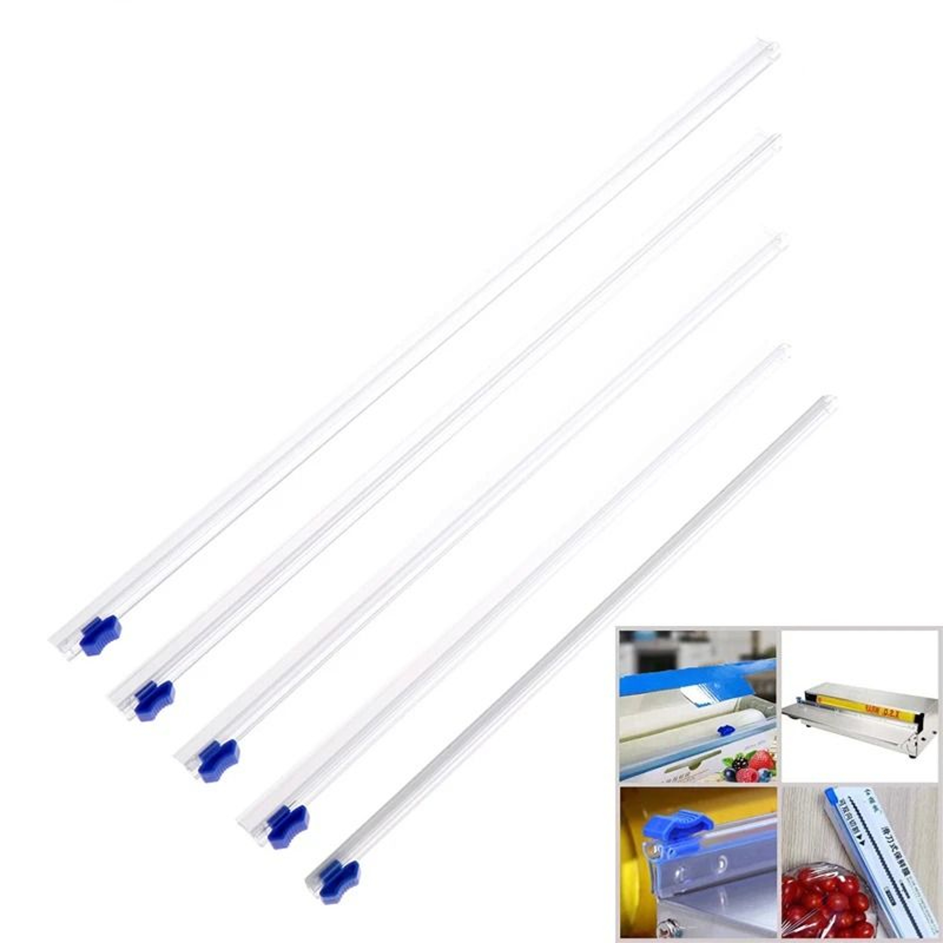 Adjustable Plastic Wrap Dispenser With Built In Cutter For Cling Film  Aluminum Foil 0
