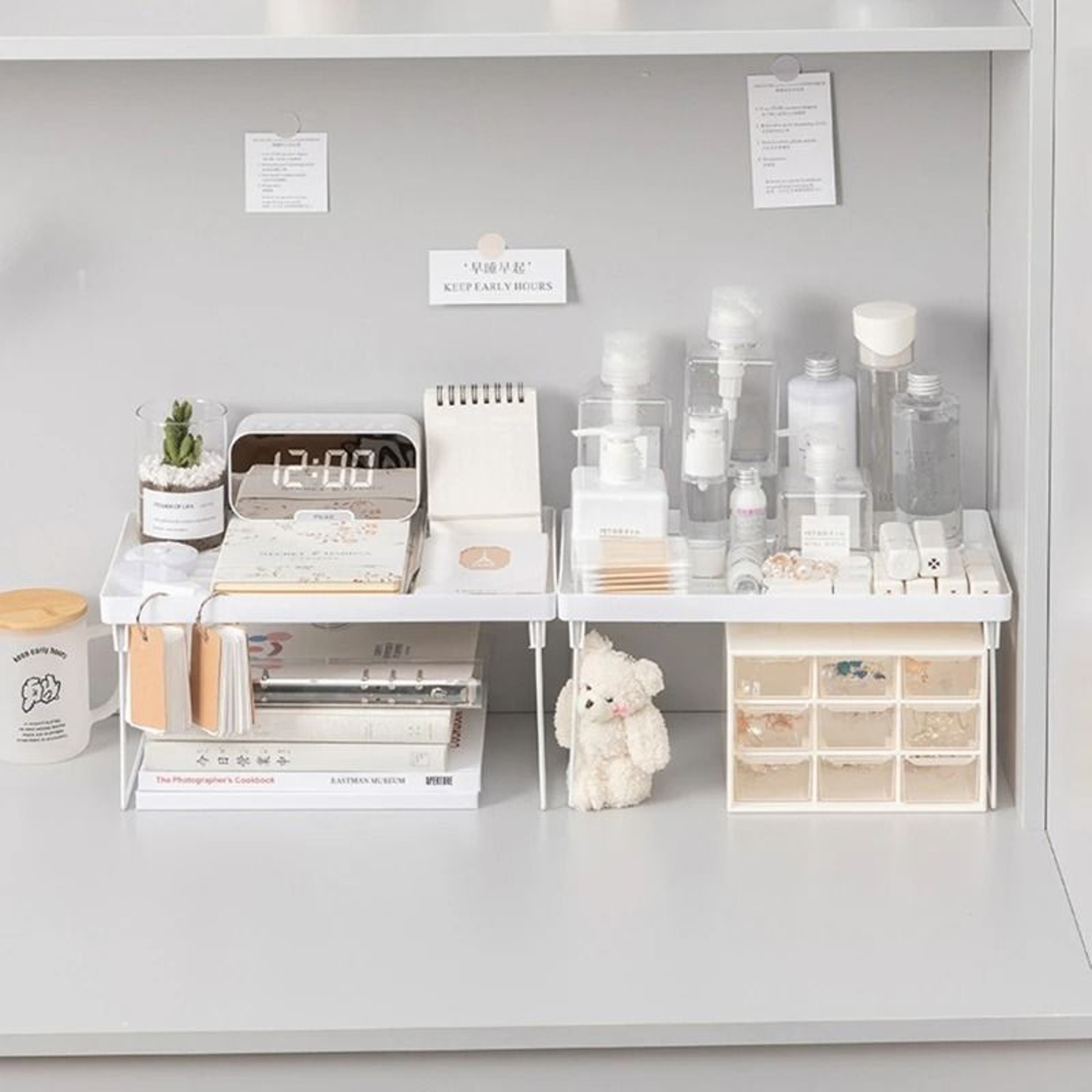 Multi Tier Storage Shelf Organizer For Kitchen Bathroom Office  Countertop Organization 3