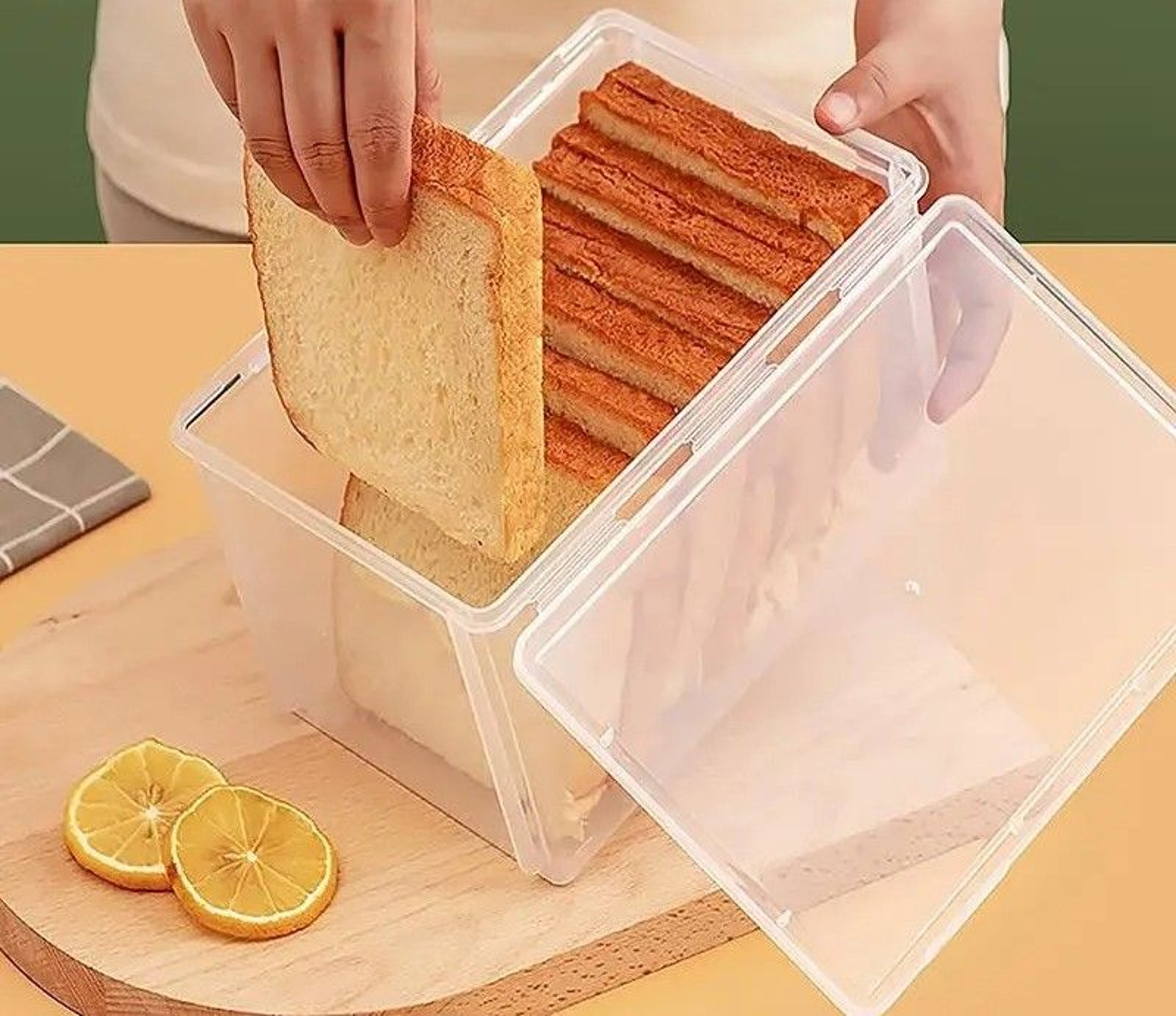 Airtight Bread Storage Container For Homemade Bread Cakes  Kitchen Food Organization 2