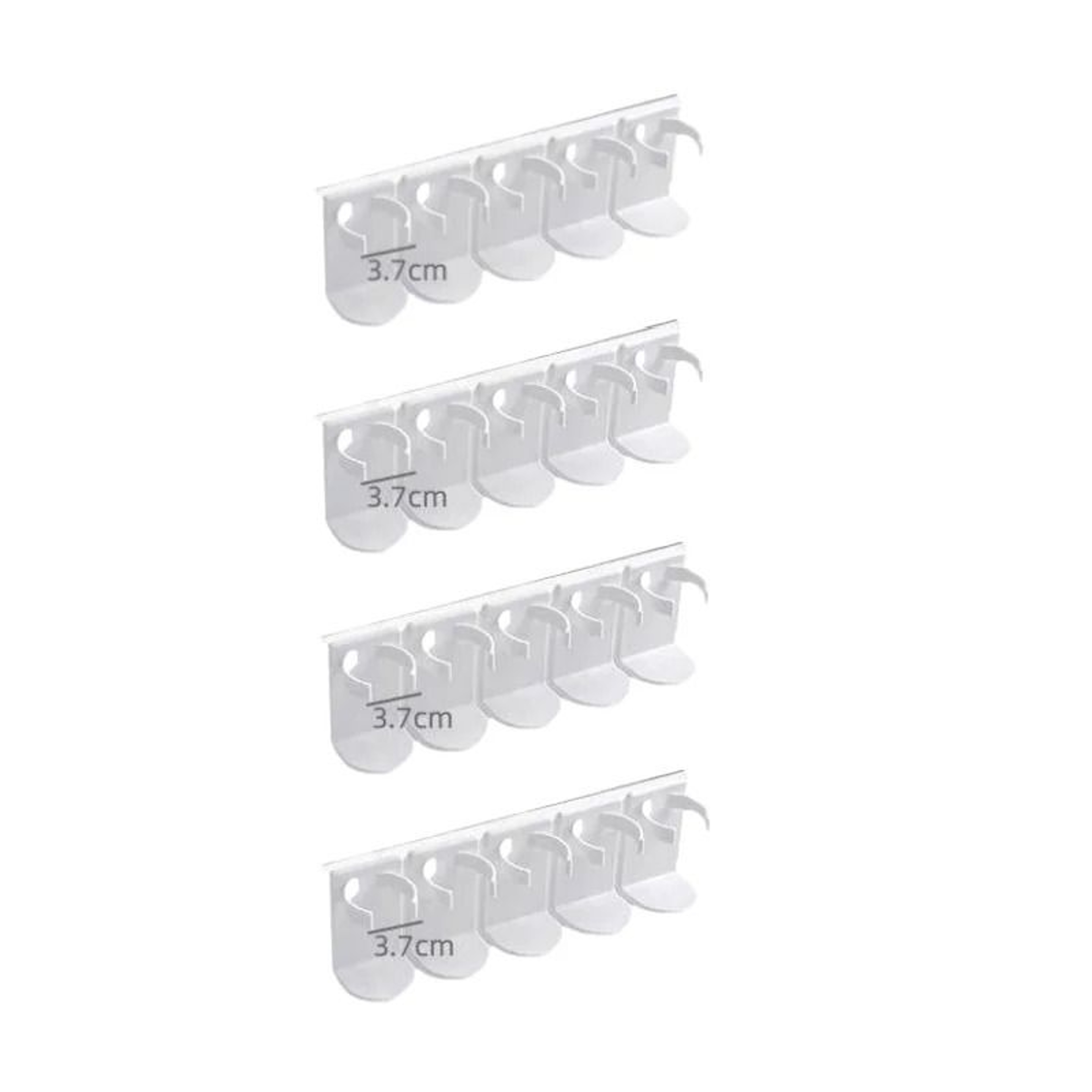 Wall Mounted Spice Jar Holder Rack Set Adjustable Kitchen Seasoning Organizer Hooks 7