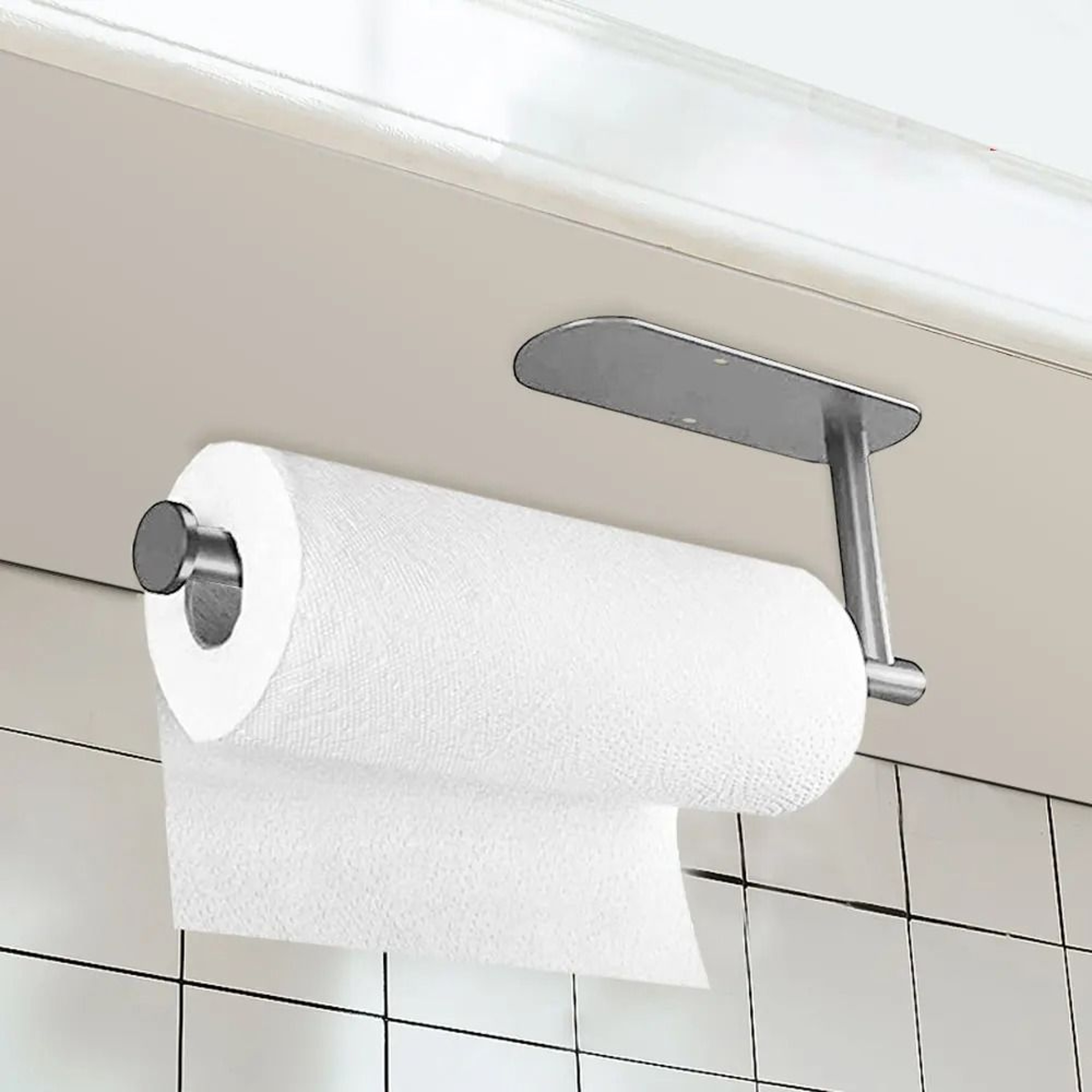 Wall Mounted Paper Towel Holder For Kitchen Rolls Cling Film  Bathroom Storage 3