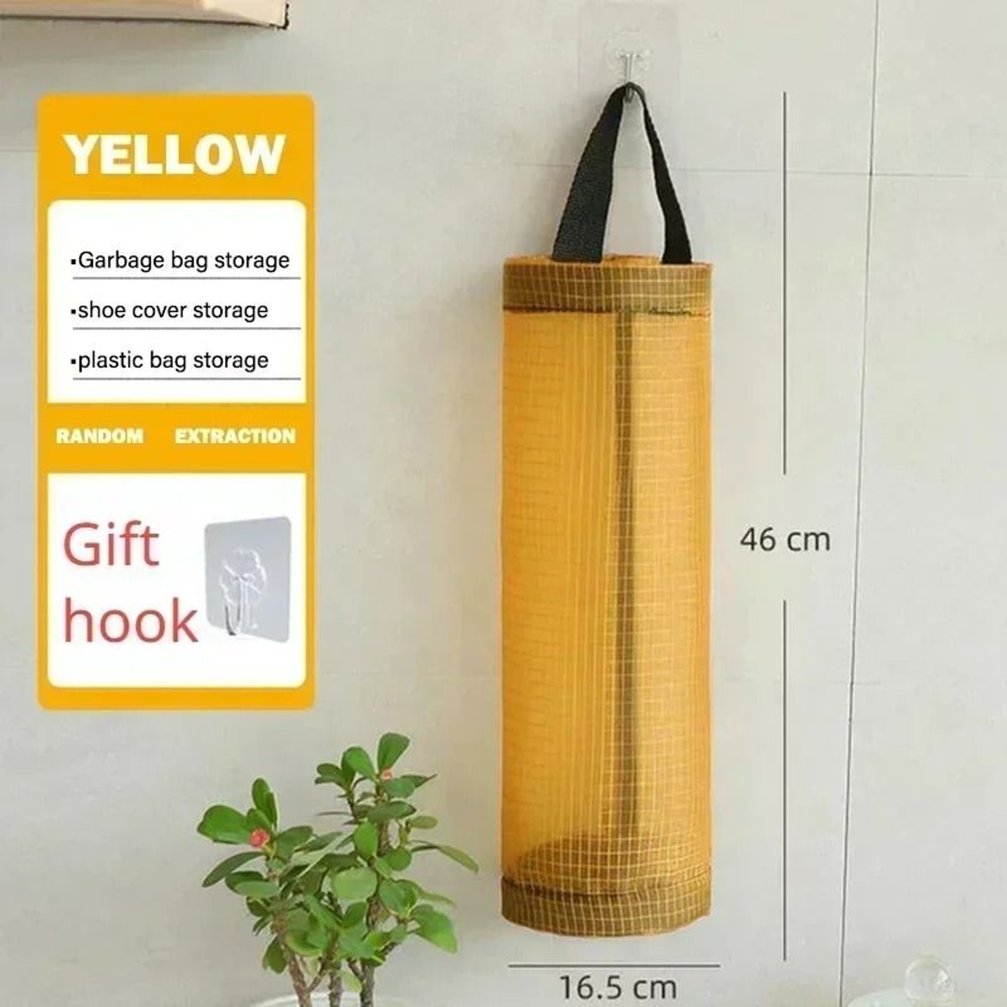 Wall Mounted Grocery Bag Holder  Trash Bag Dispenser For Kitchen Organization 6
