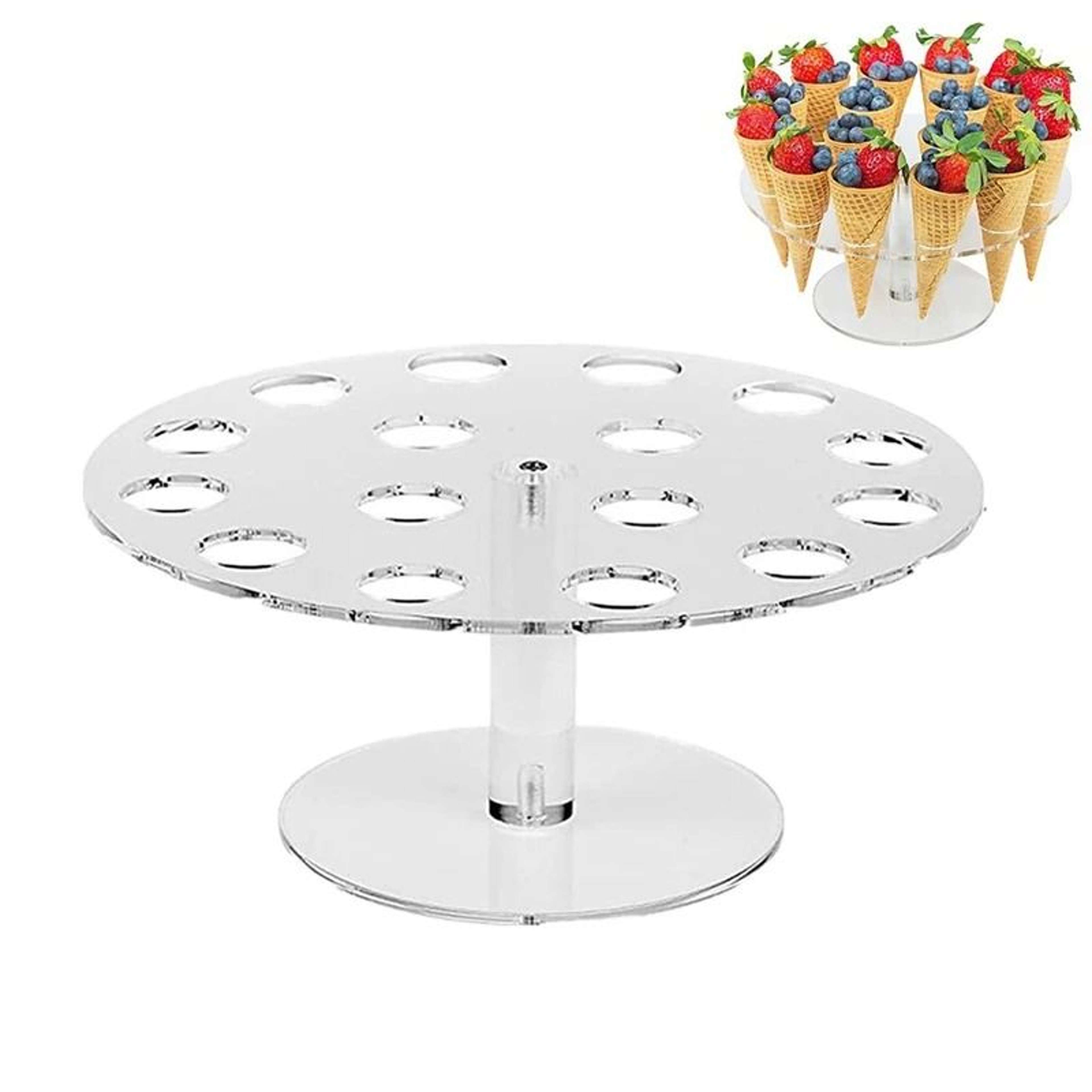 Acrylic Ice Cream Cone  Cupcake Display Stand For Parties Weddings  Dessert Tables 3