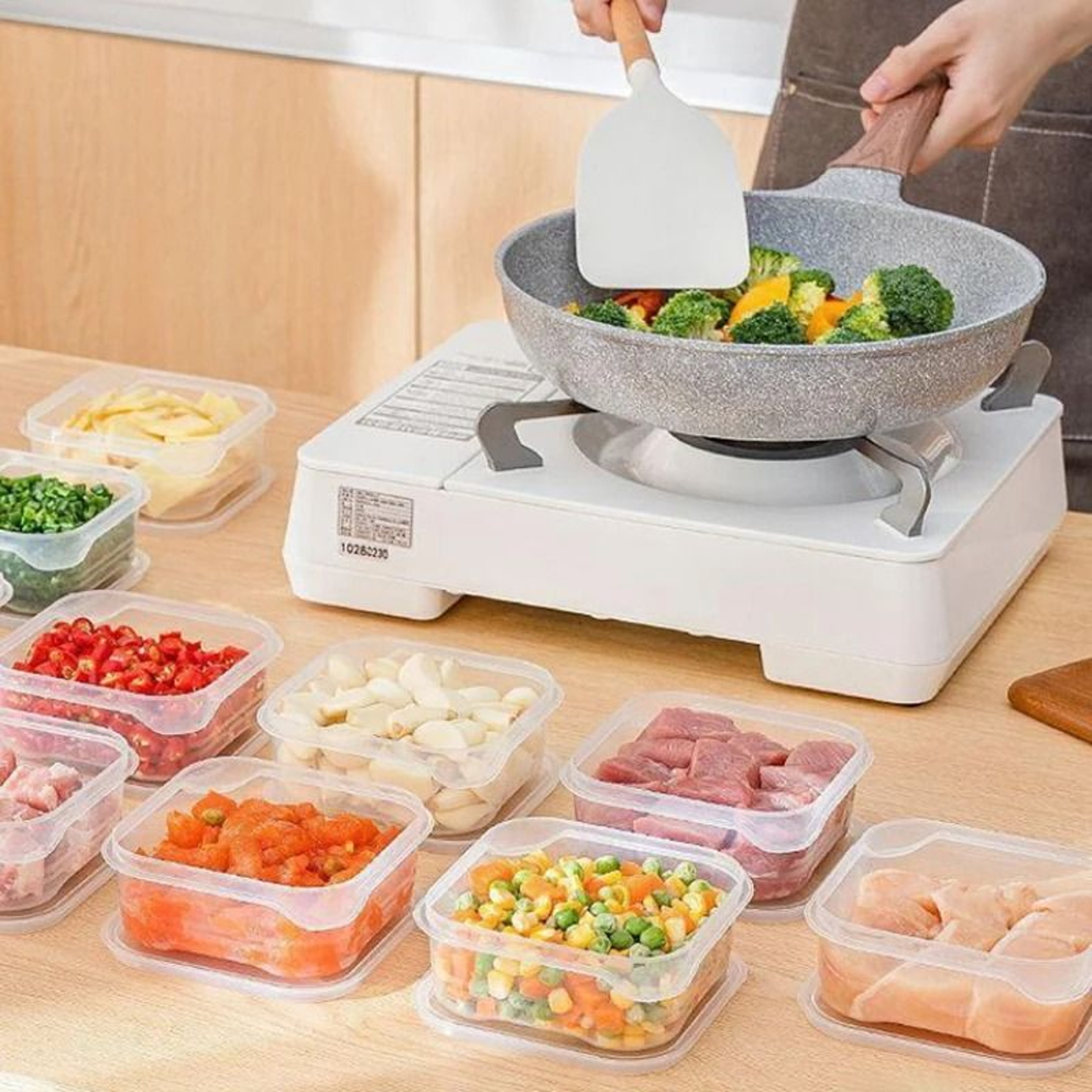 Stackable Freezer Storage Containers With Airtight Lids For Meat Meal Prep  Food Organization 3