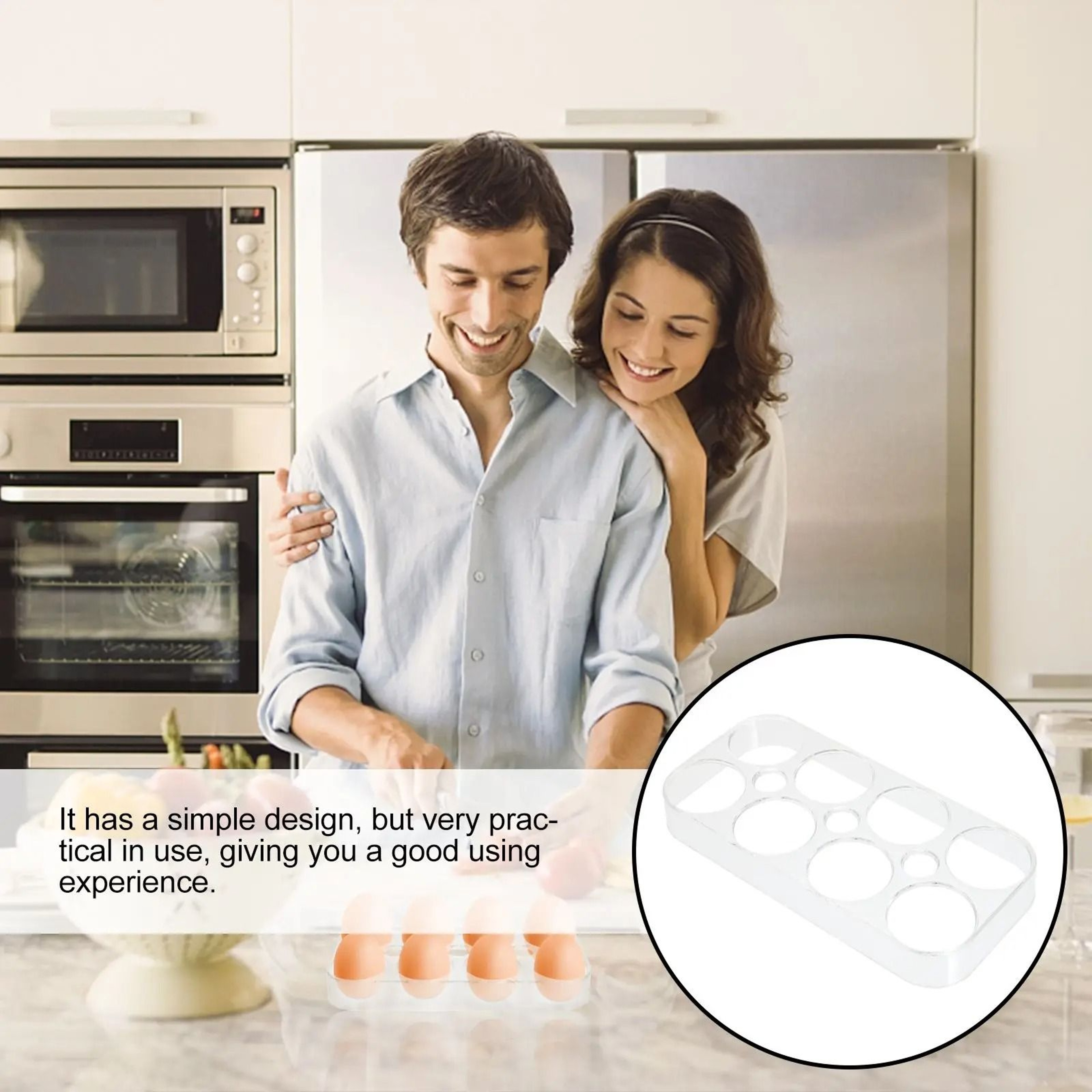 Egg Storage Container With 6 Or 8 Grid Tray For Refrigerator Organization 5
