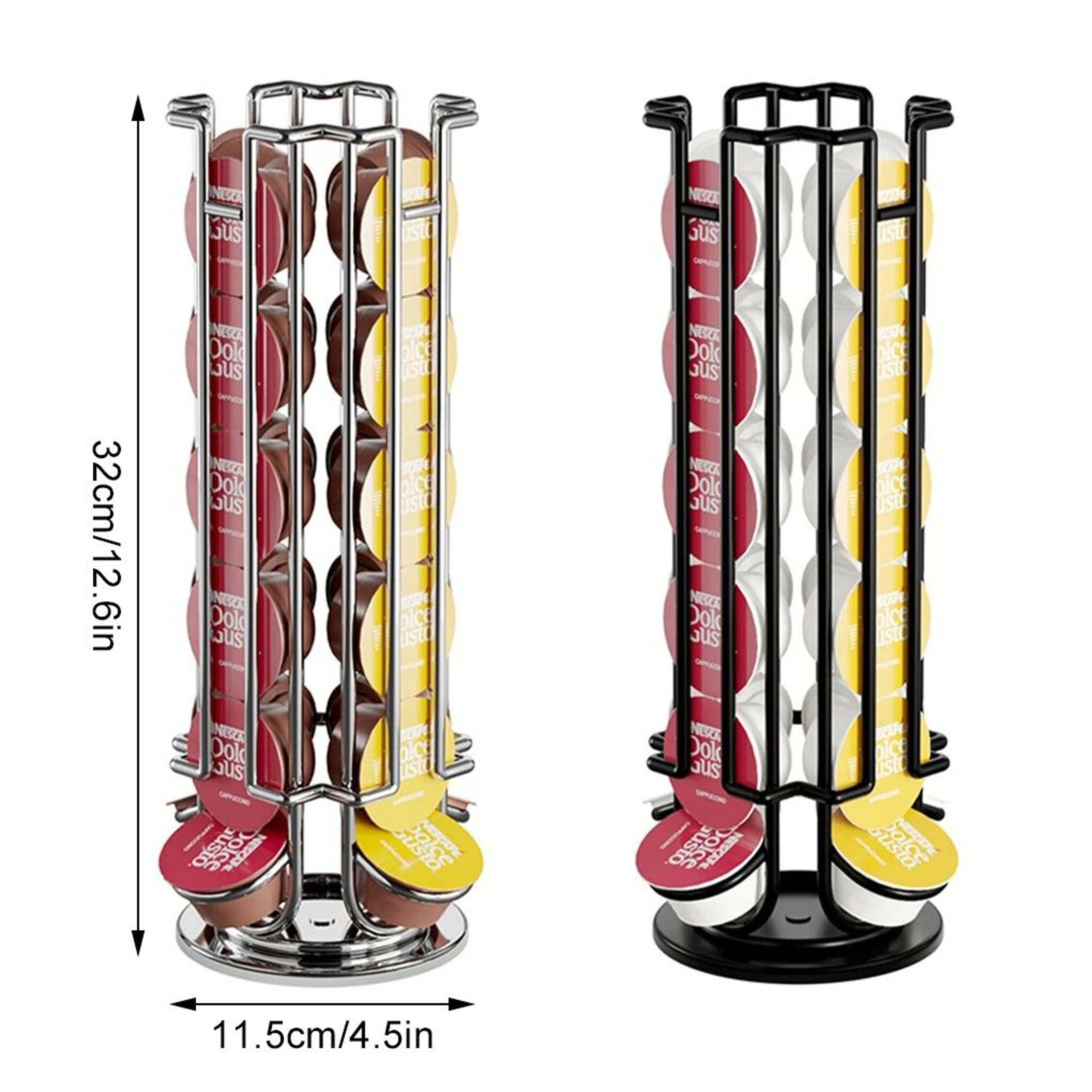 360 Rotating Coffee Pod Holder Stand For Capsule Storage  Coffee Station Organization 0