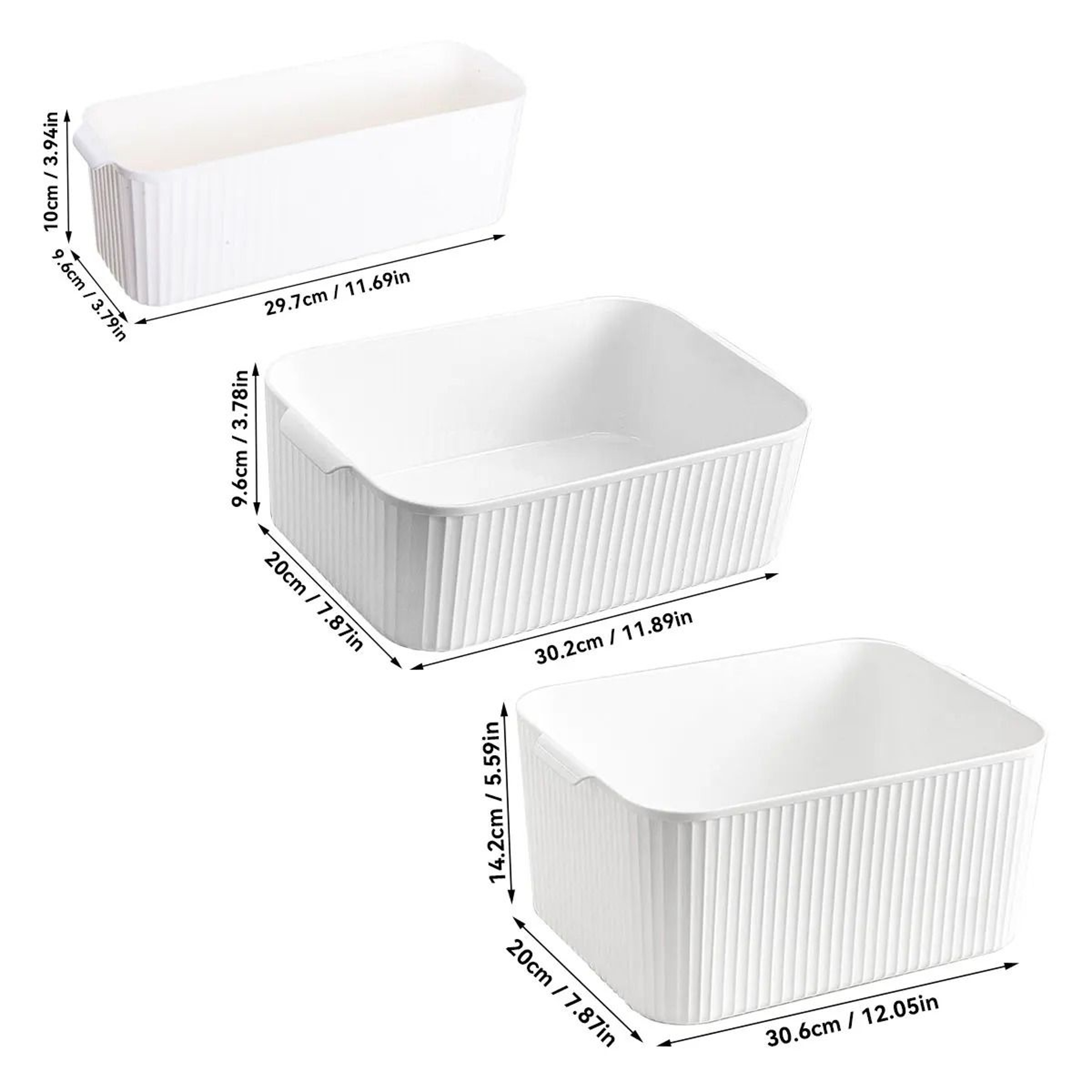 Plastic Cabinet Storage Basket Kitchen Organizer Bin For Pantry And Countertop 12
