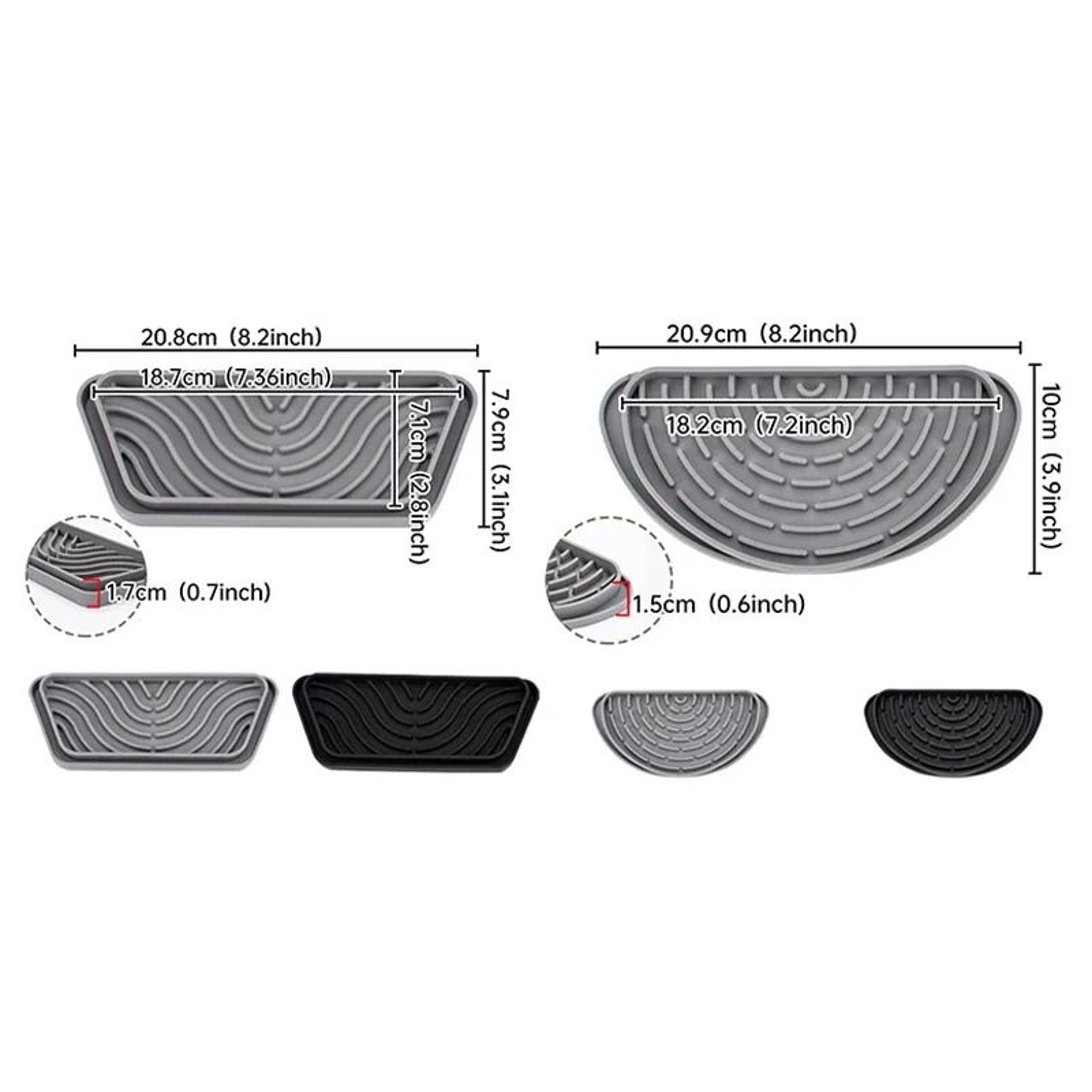 Silicone Water Dispenser Drain Tray Splash Guard Drip Mat for Countertops – view 1