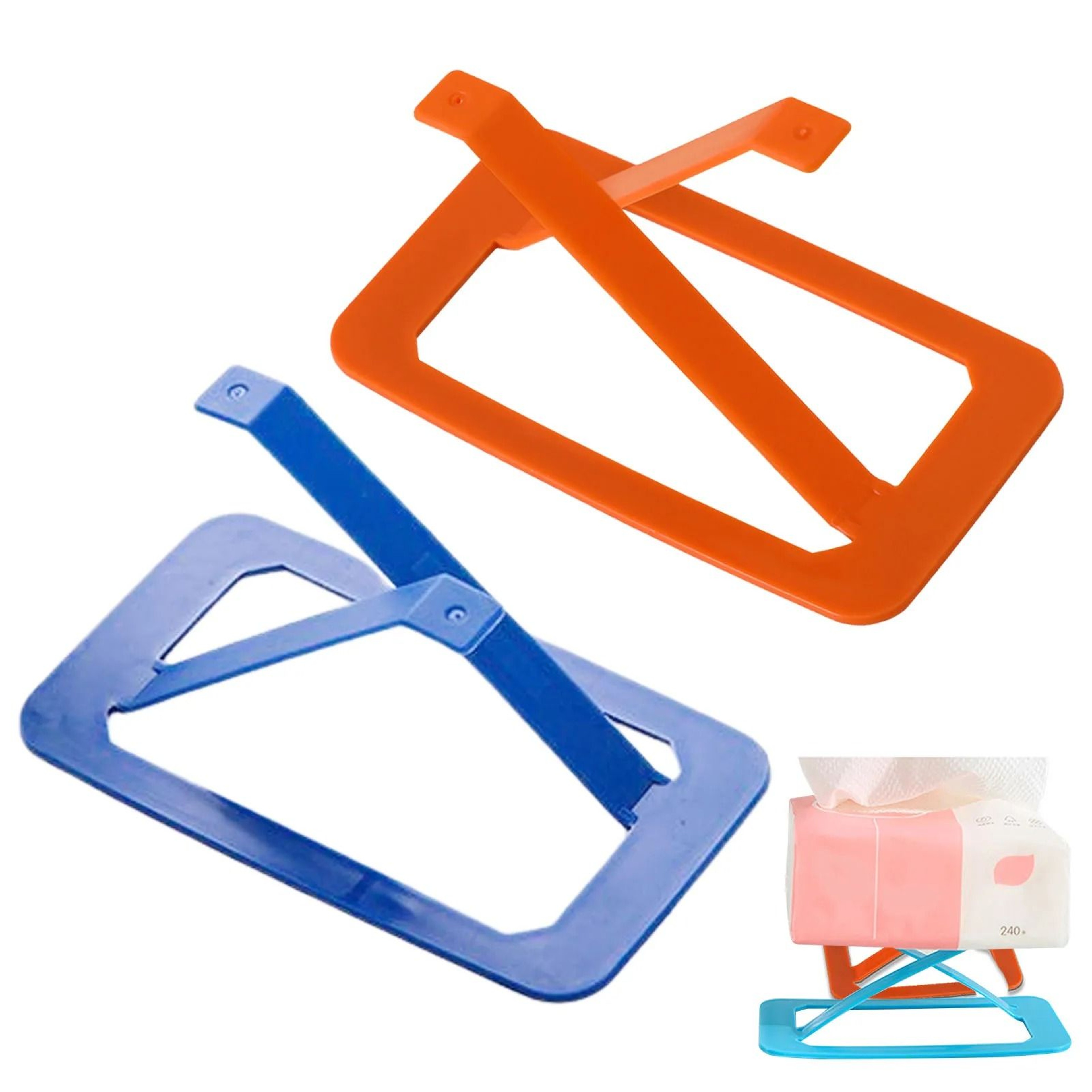 2 Piece Tissue Box Spring Holder Automatic Tissue Support Bracket 5
