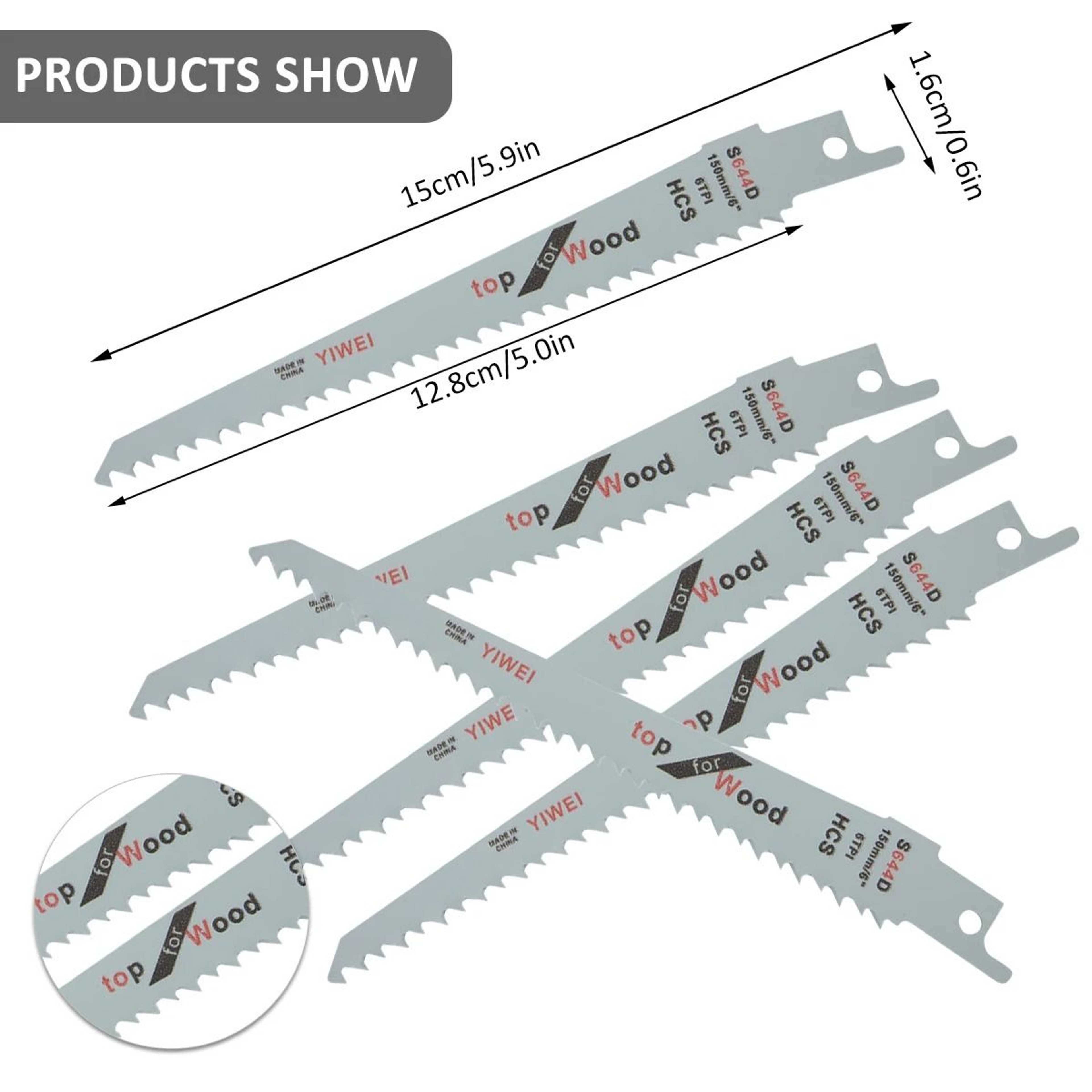 5 Piece Reciprocating and Jig Saw Blade Set – view 7