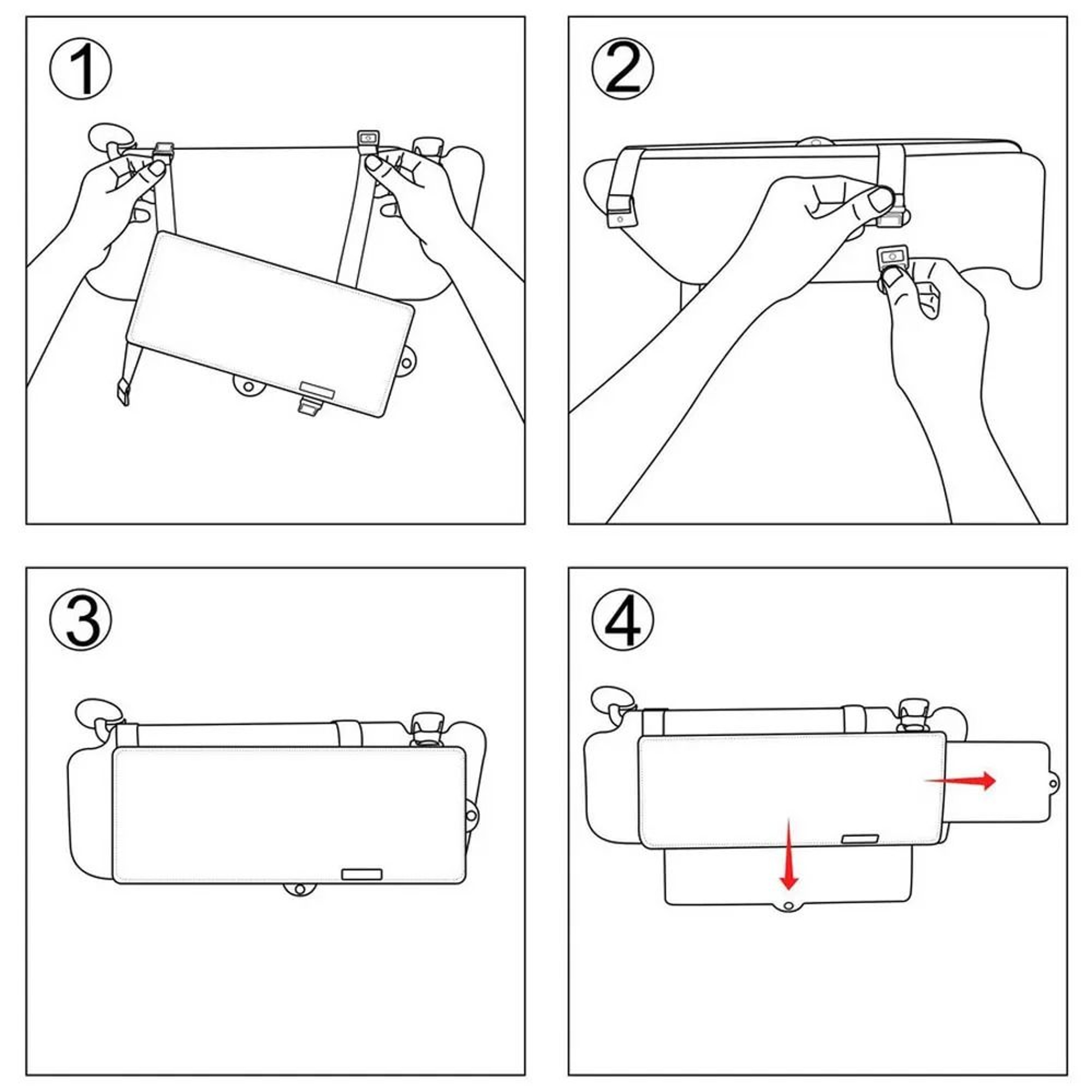 Car Sun Visor Extender Anti Glare Shade 4