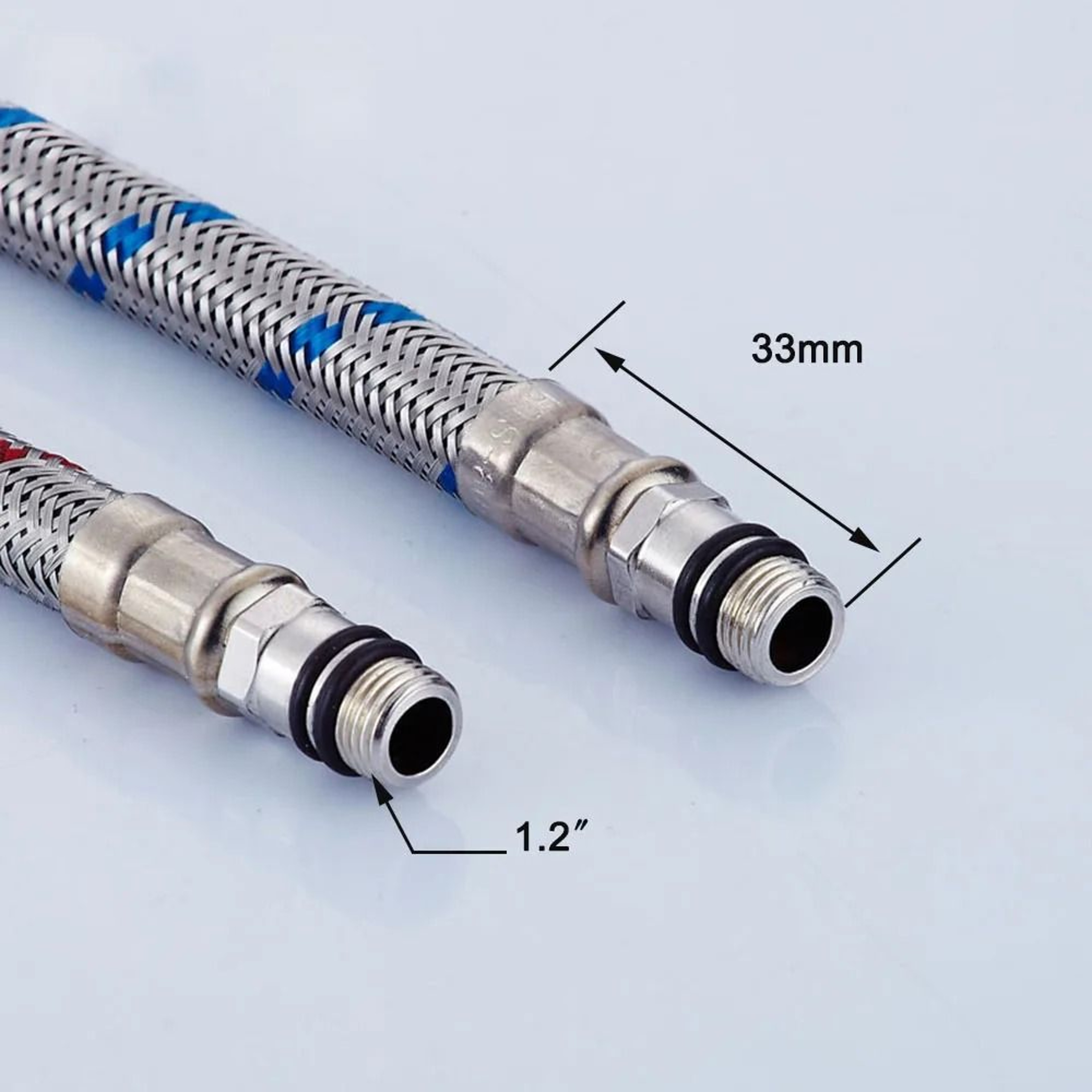Stainless Steel Flexible Faucet Supply Hose Pair 4