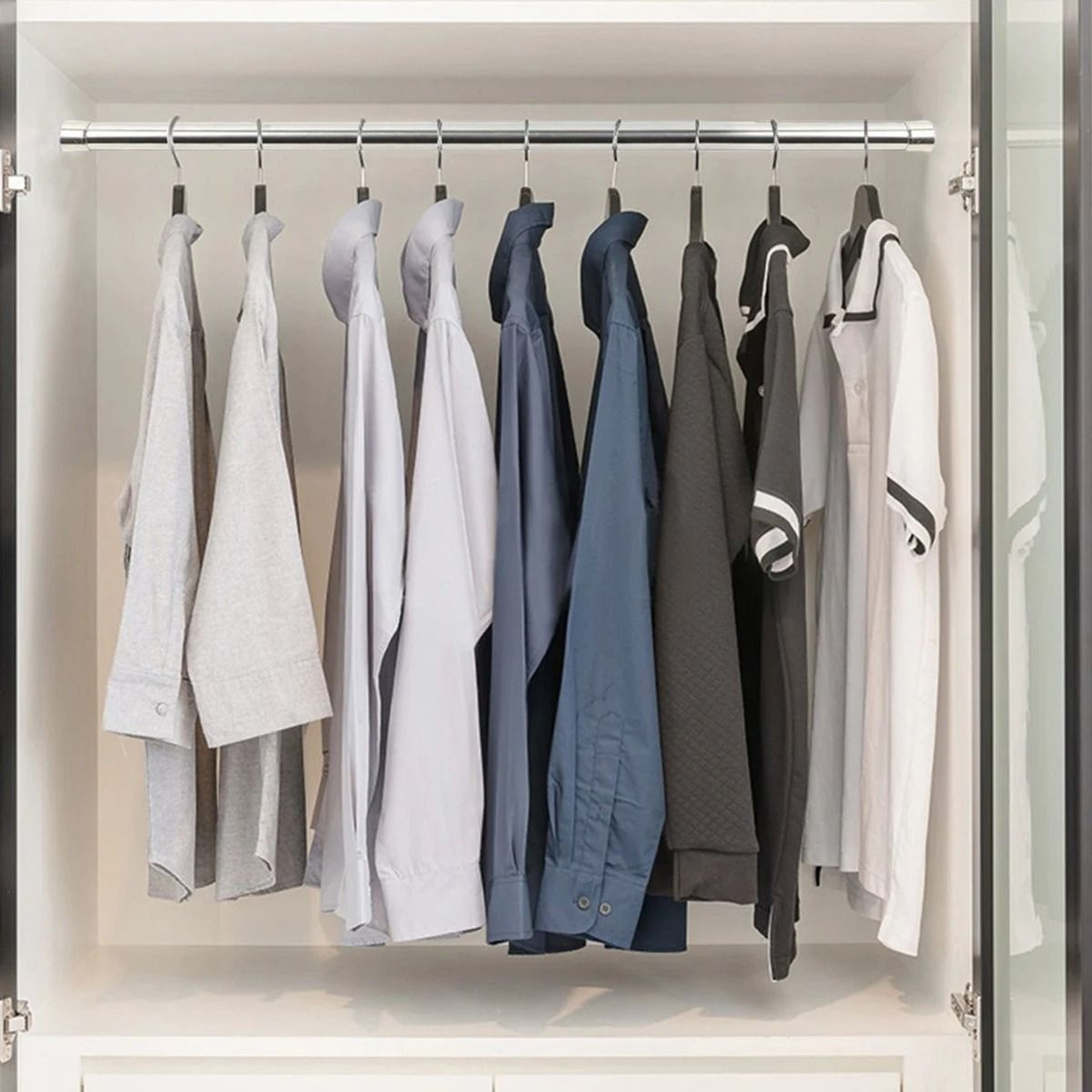 Adjustable Stainless Steel Wardrobe Clothing Rail 2