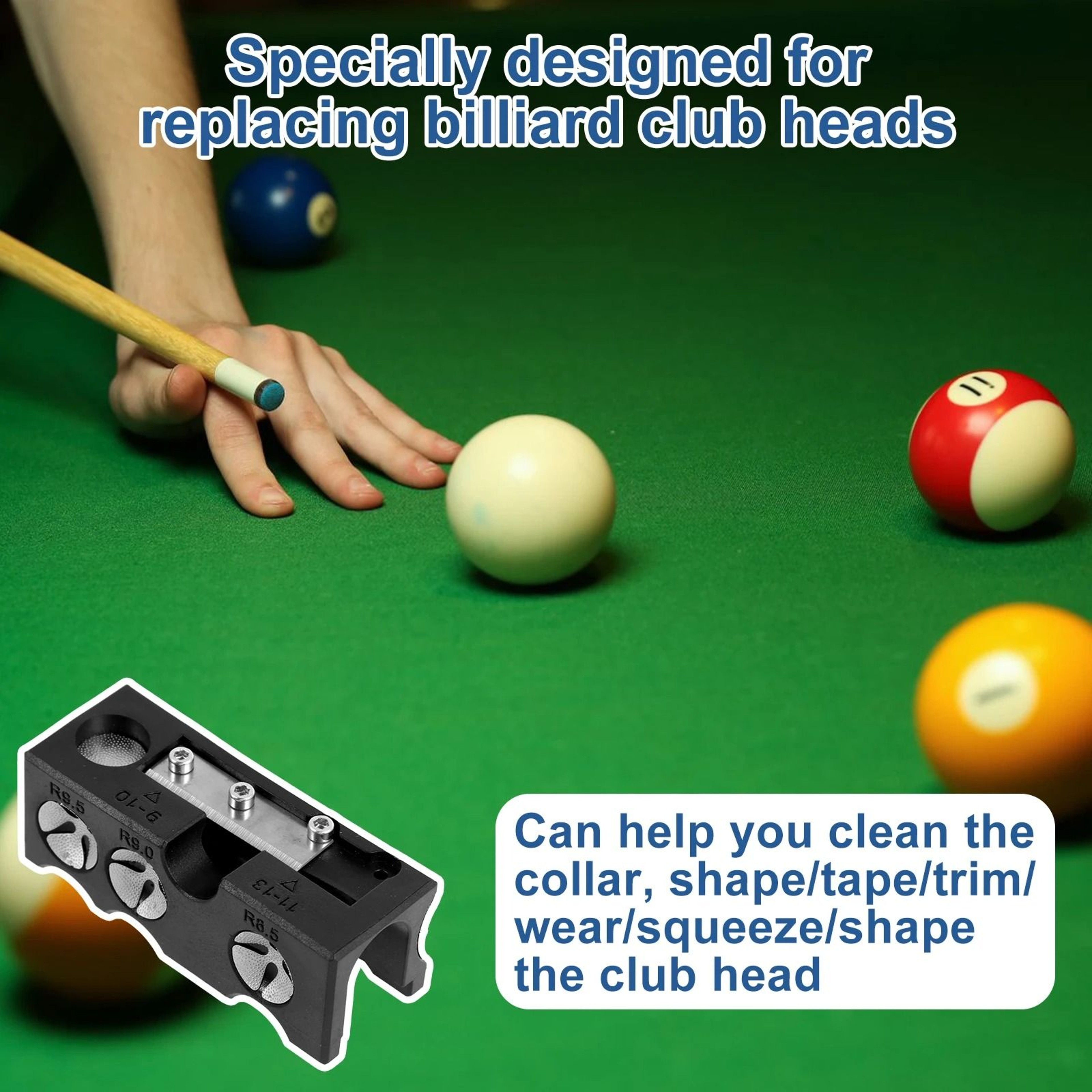 11 In 1 Billiard Cue Tip Shaper Tool 2