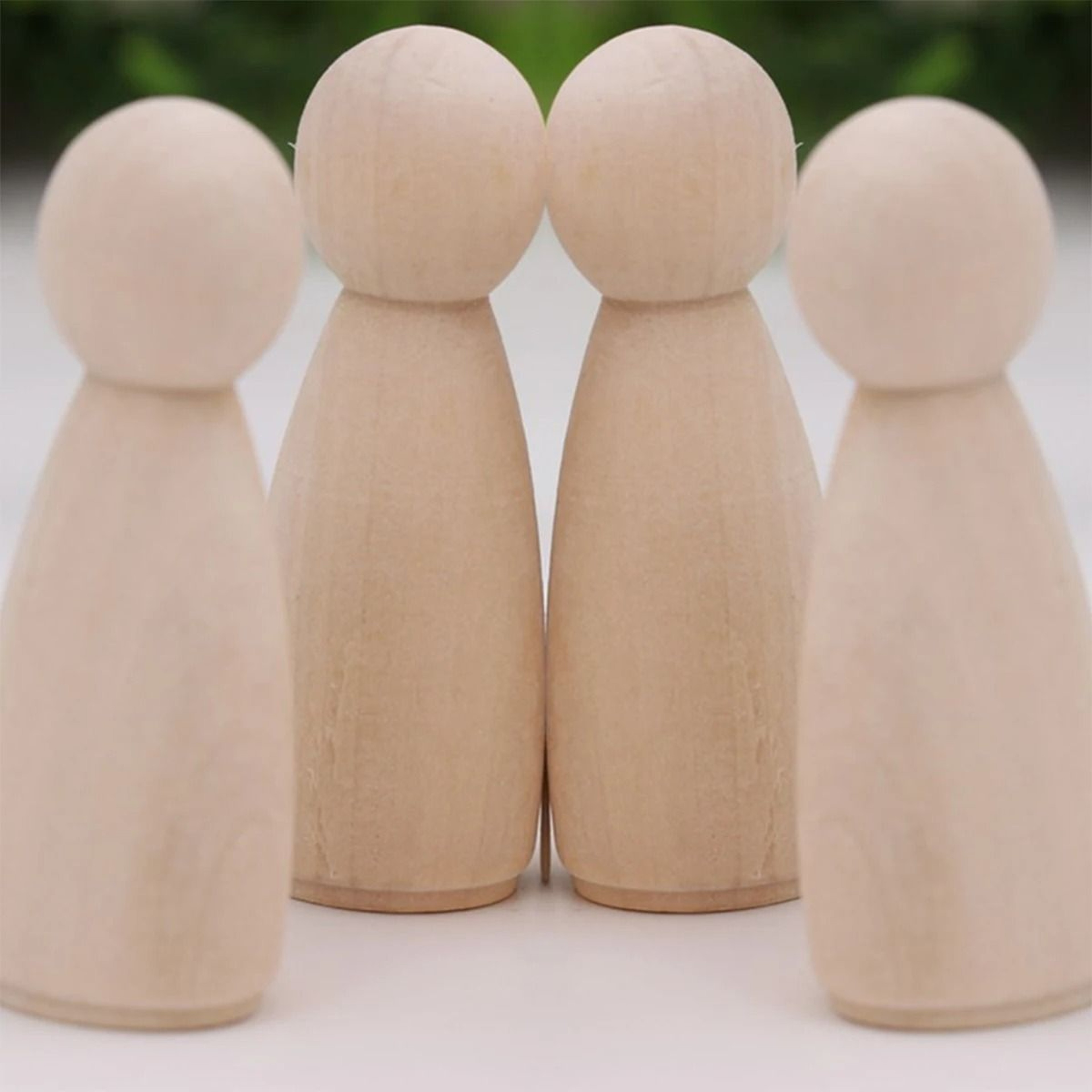 20 Pack Unfinished Wooden Peg Dolls 4