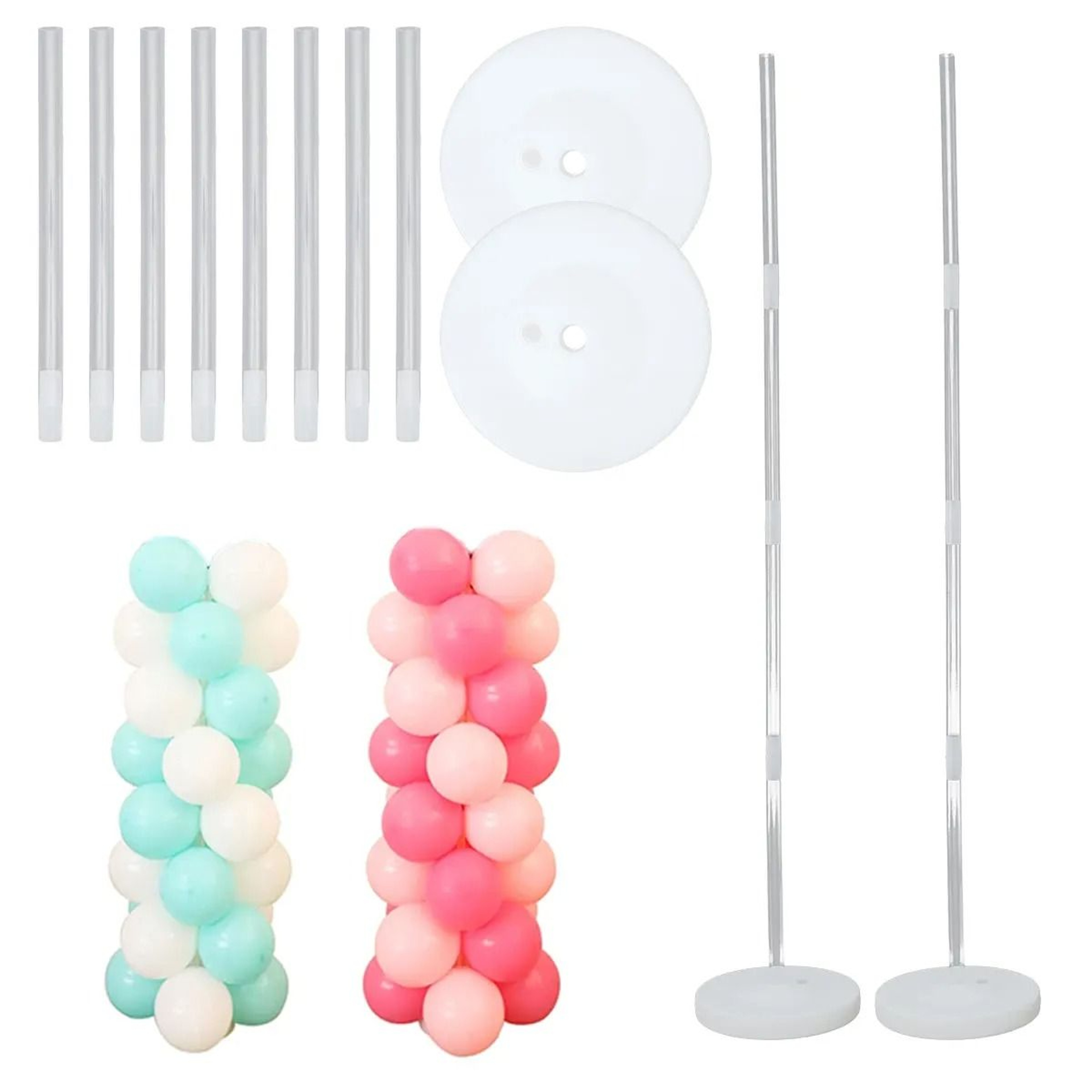 2 Set Balloon Column Stand Kit 84 Ft Party Decor 6