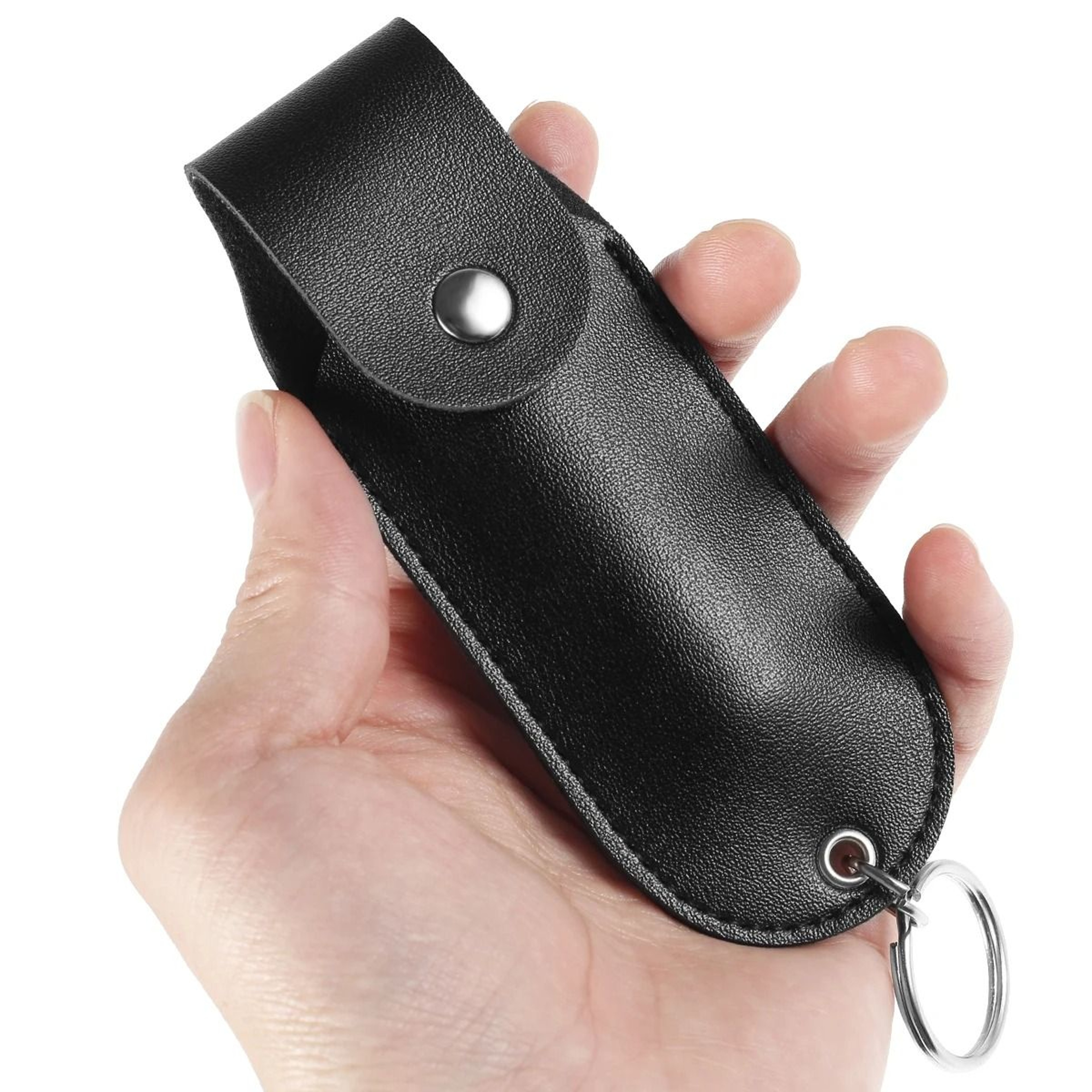 PU Leather Pepper Spray Pouch Keychain Holder 5