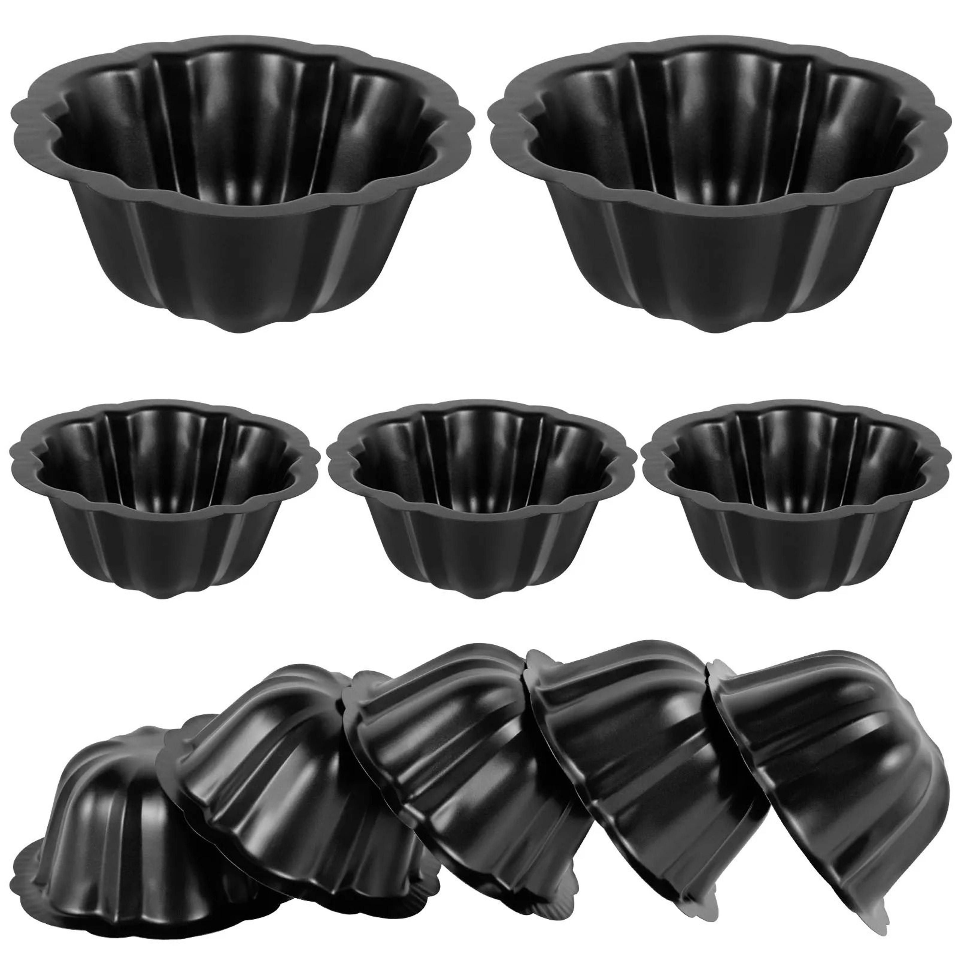 10 Piece Flower Shape Nonstick Cake Pan Set 6