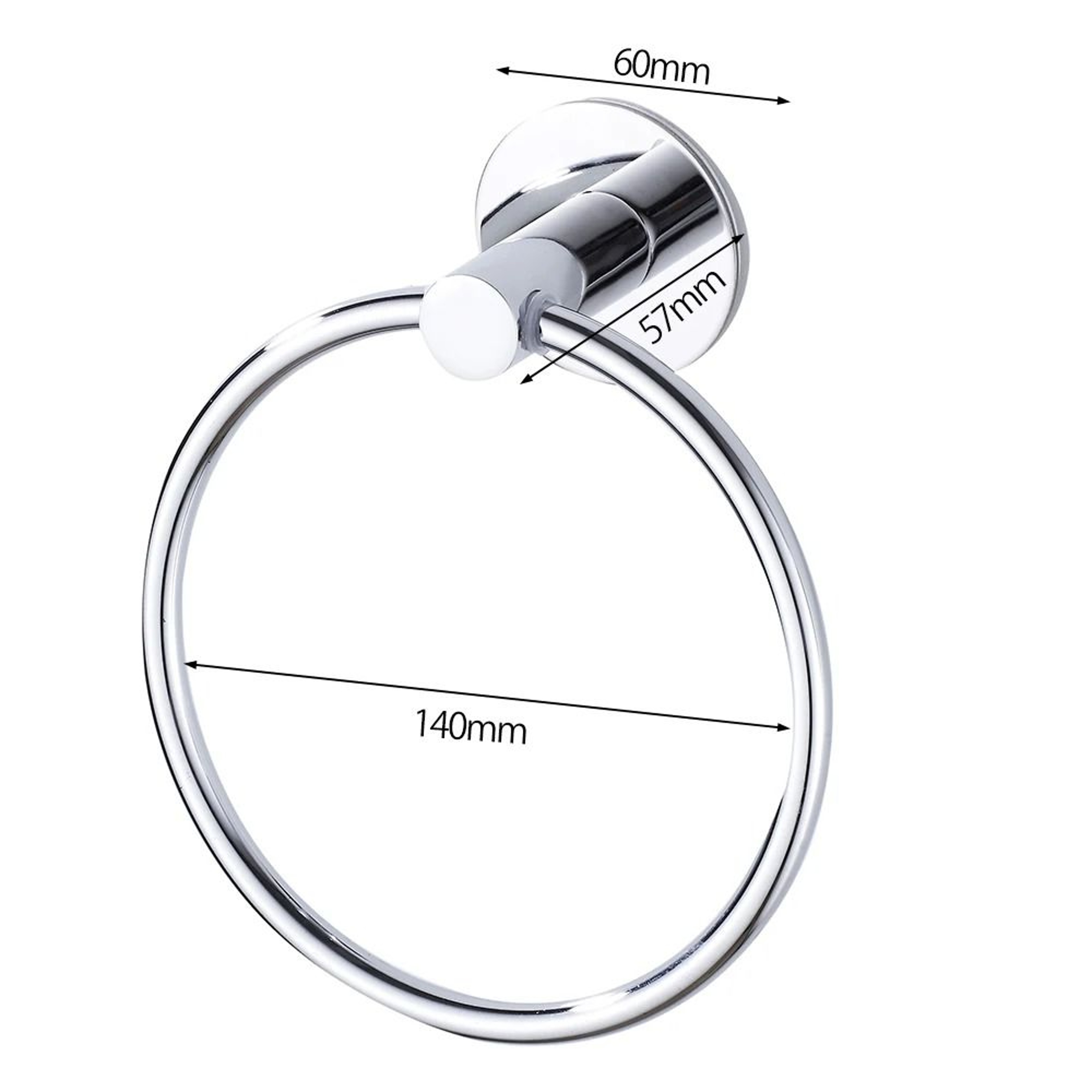 Self Adhesive Stainless Steel Towel Ring Holder 1
