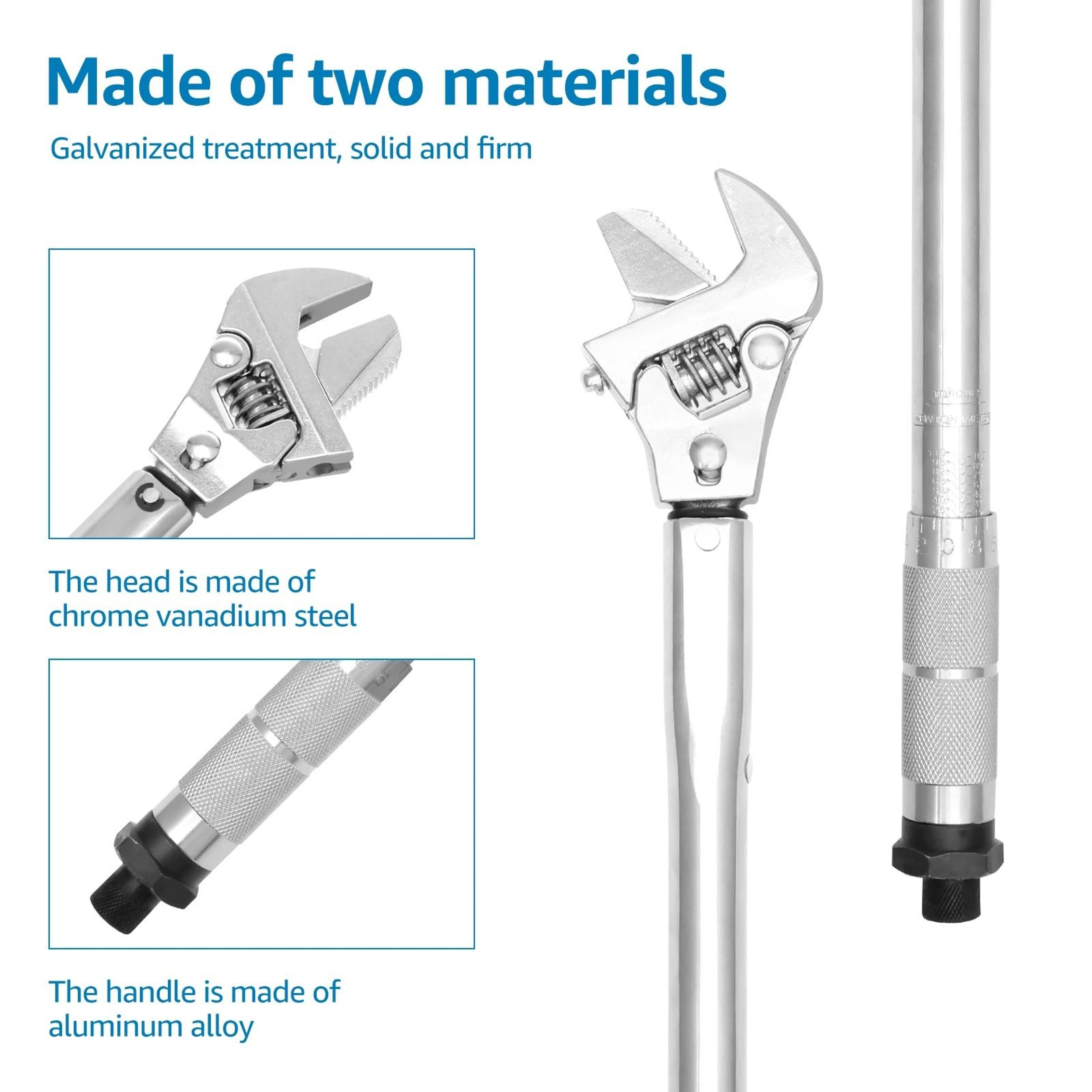 Adjustable Open End Torque Wrench 19 To 110 Nm 4