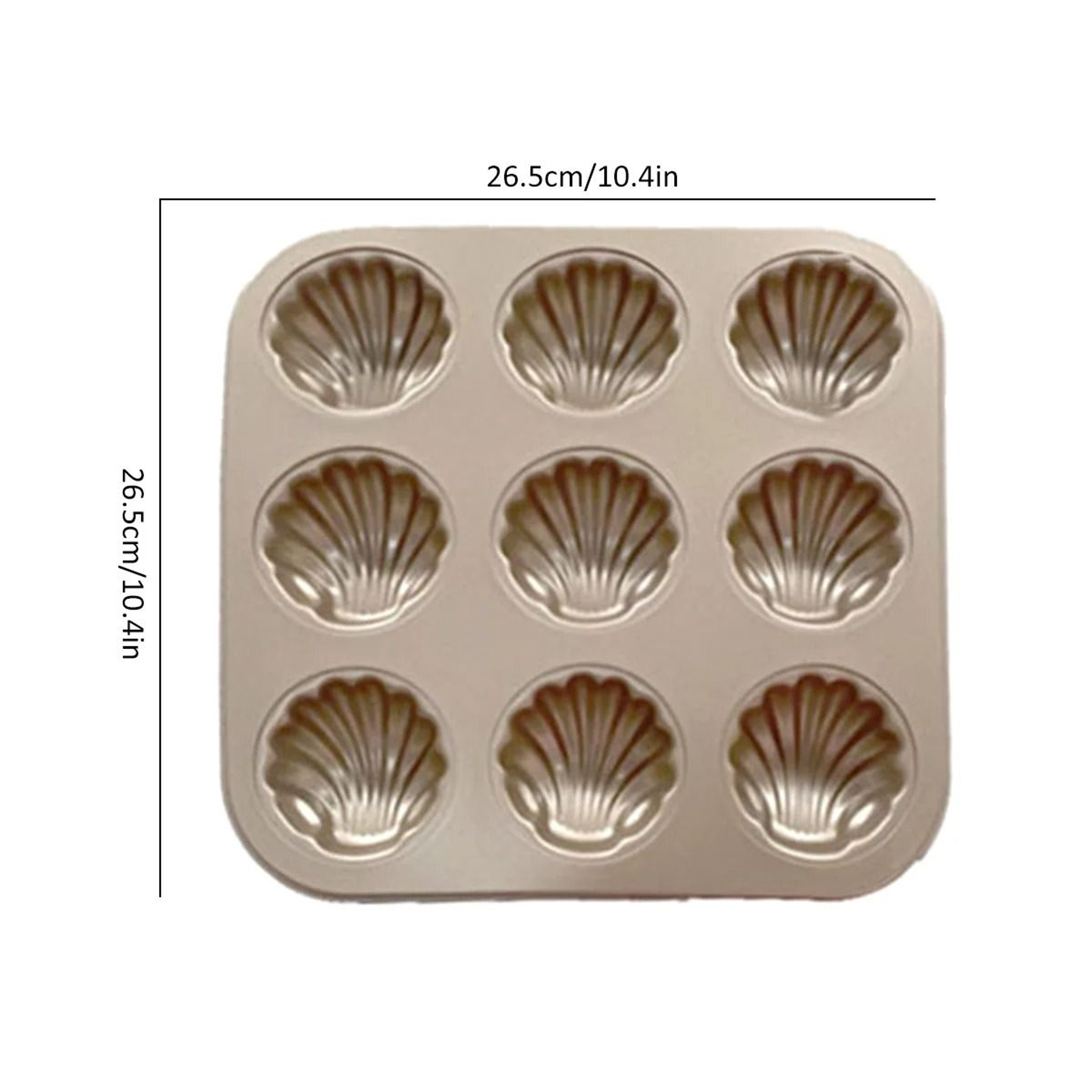9 Cavity Non Stick Madeleine Baking Pan – view 10