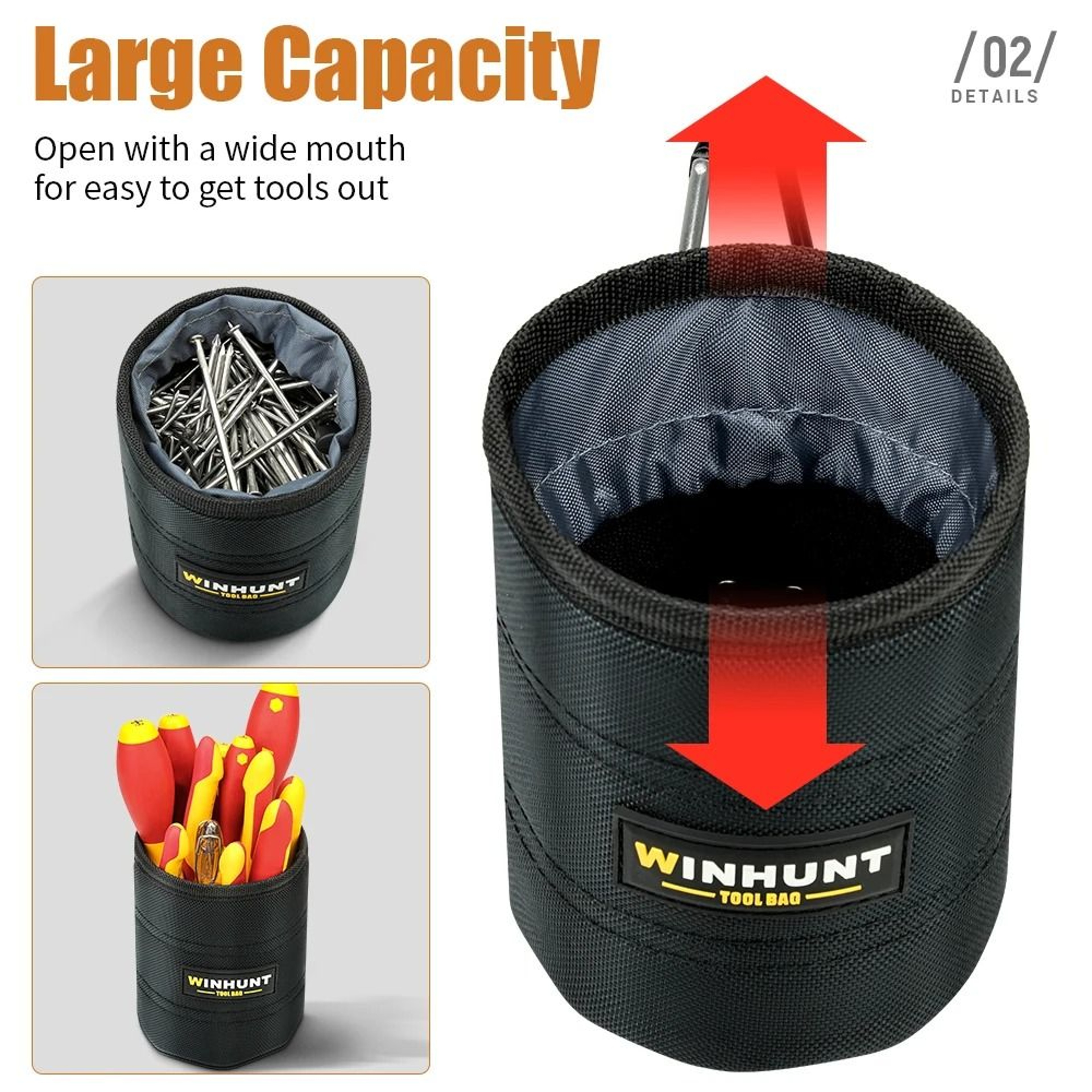 Durable Black Tool Belt Pouch Organizer 3
