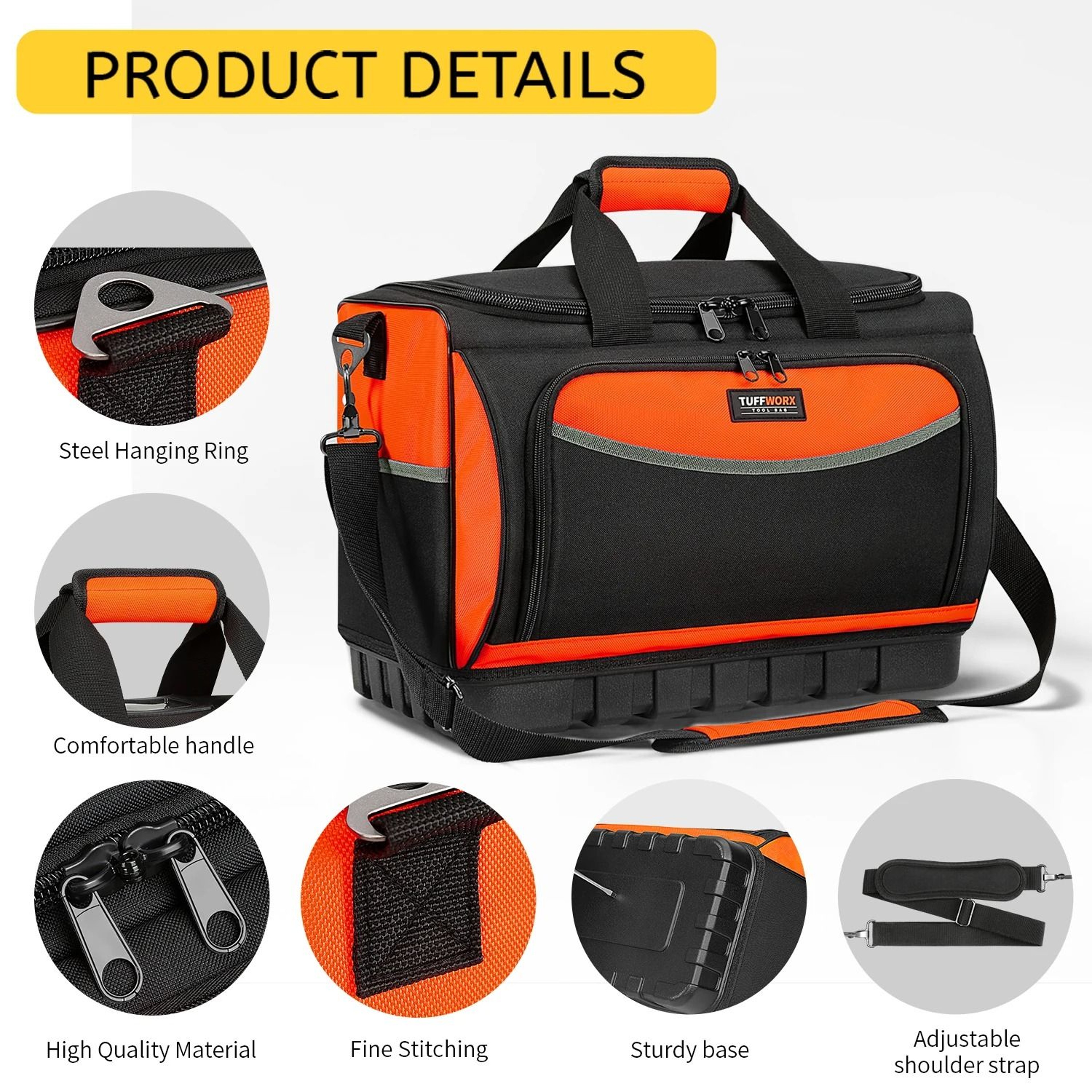 Open Top Tool Bag With Molded Base 5