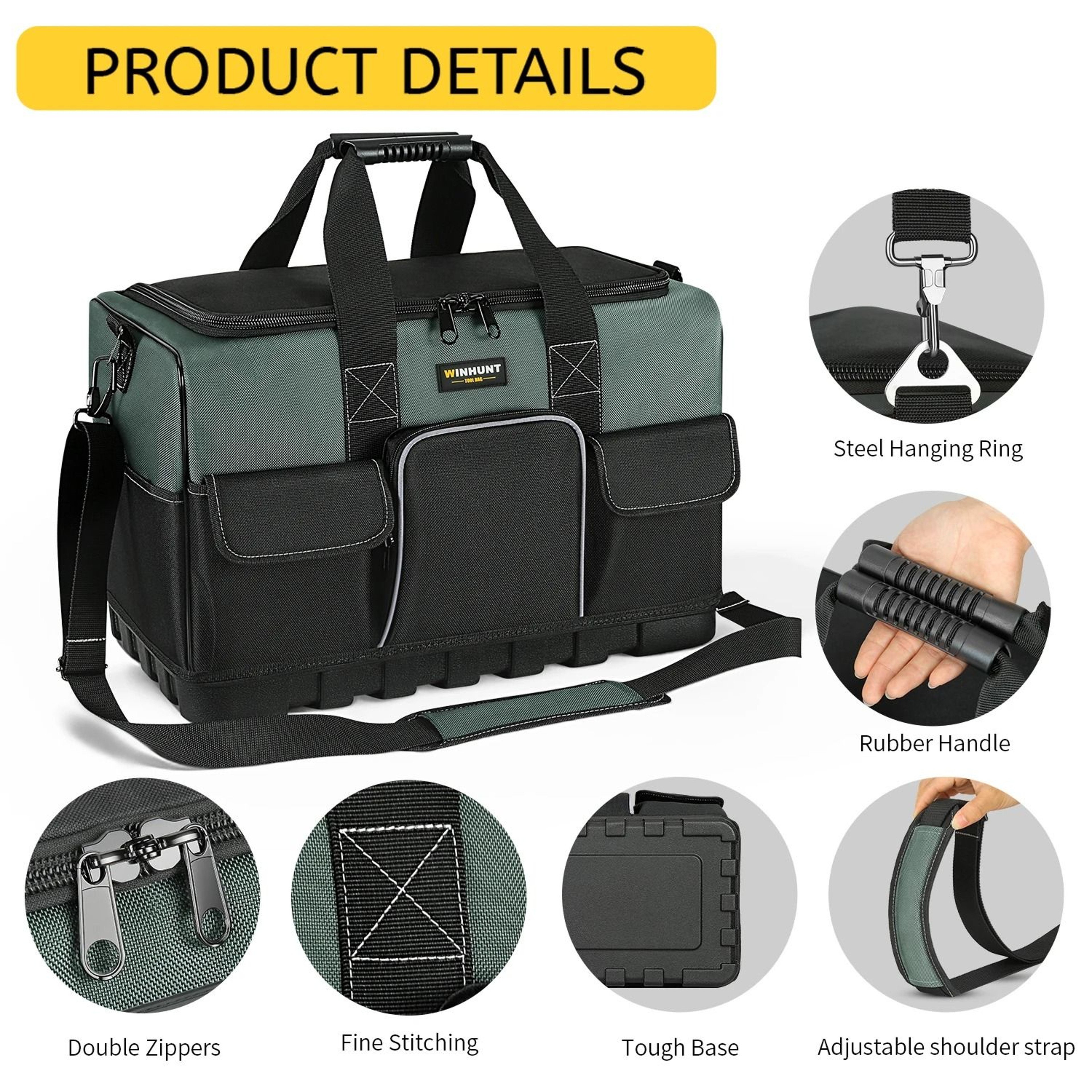 Heavy Duty 16 Pocket Electrician Tool Bag 4